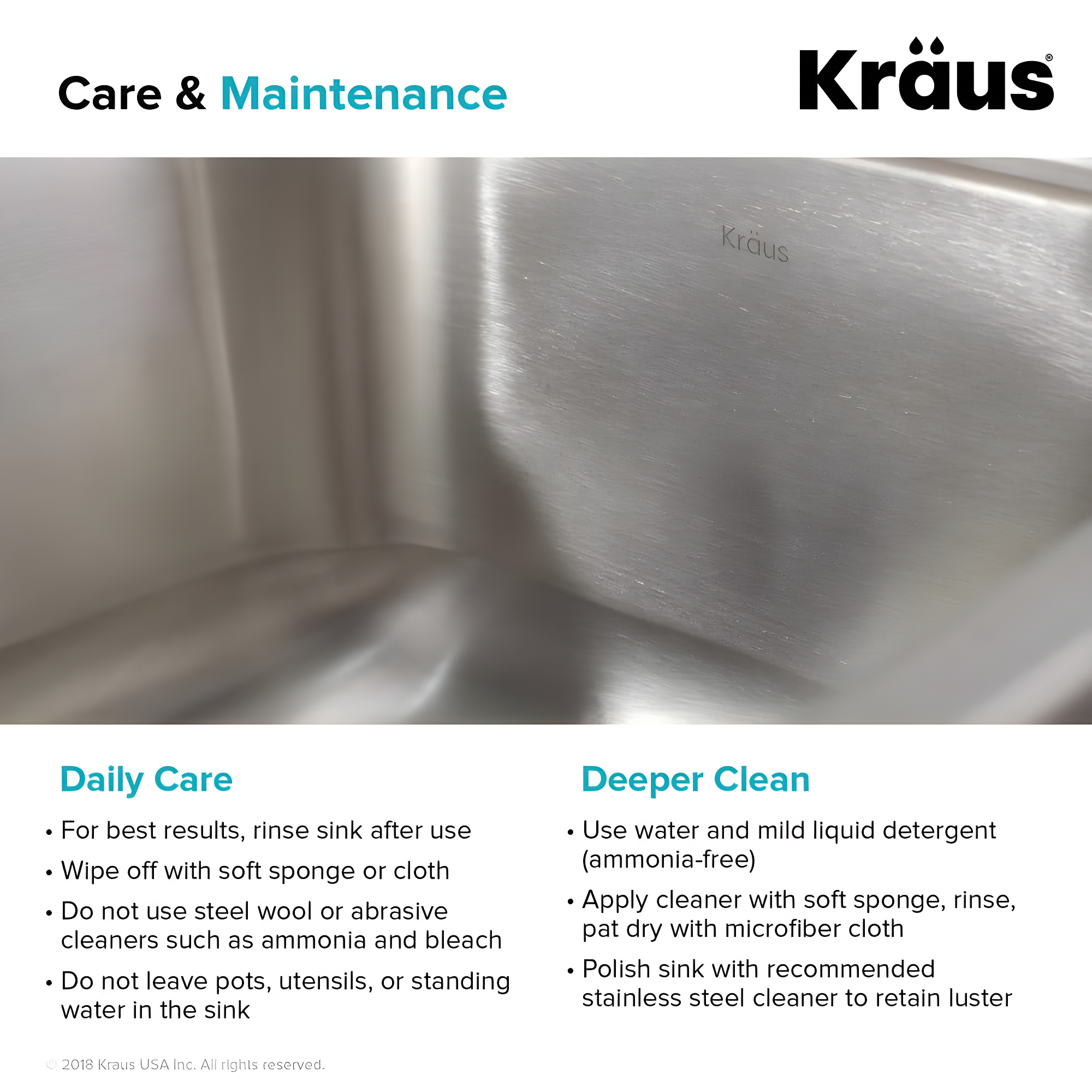 KRAUS Premier Undermount Single Bowl 18-Gauge Stainless Steel Kitchen Sink