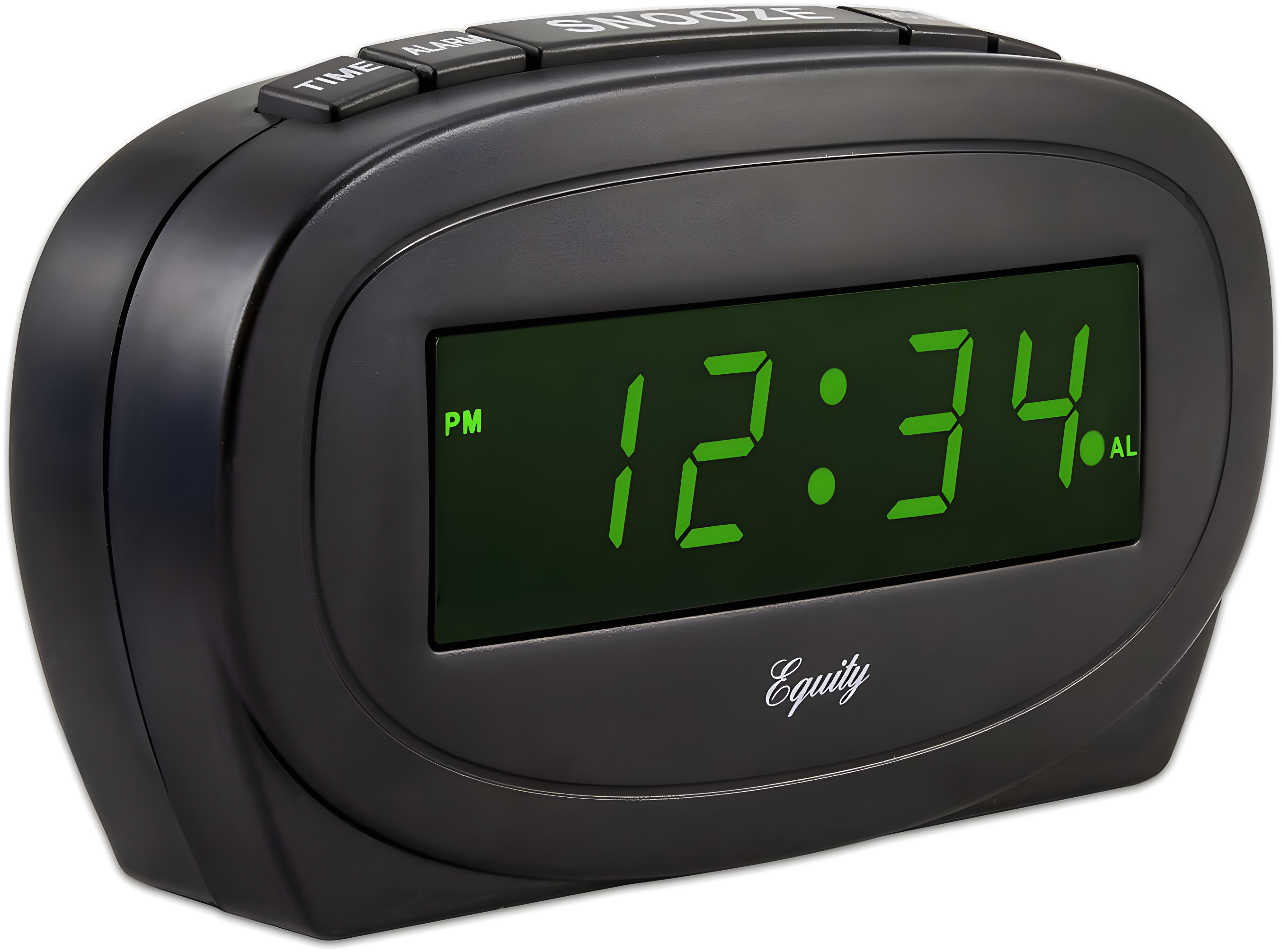 Equity 30226 Digital 0.60 inch Green LED Electric Black Alarm Clock