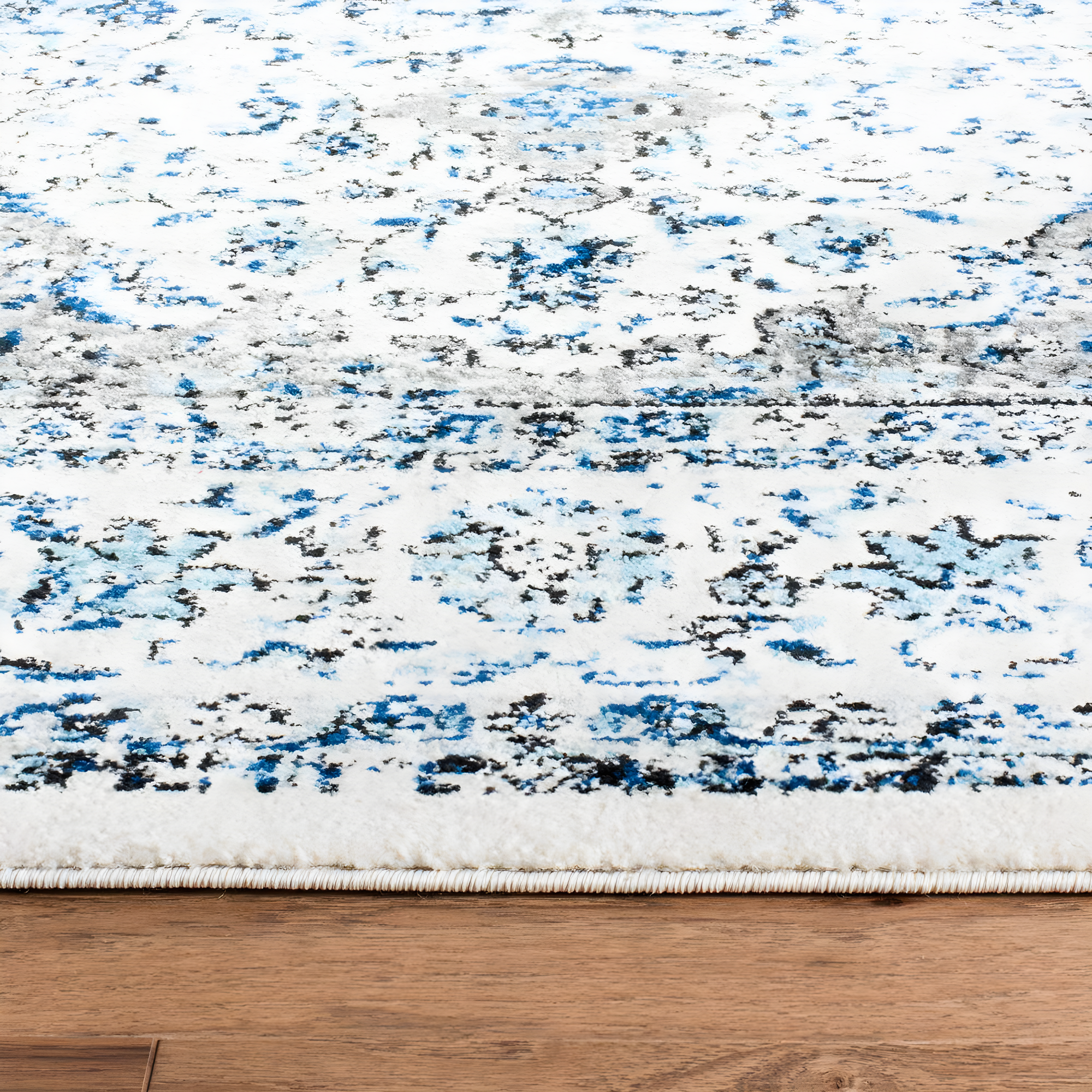 SAFAVIEH Evoke Teale Bordered Area Rug, Ivory/Grey, 11' x 11' Square