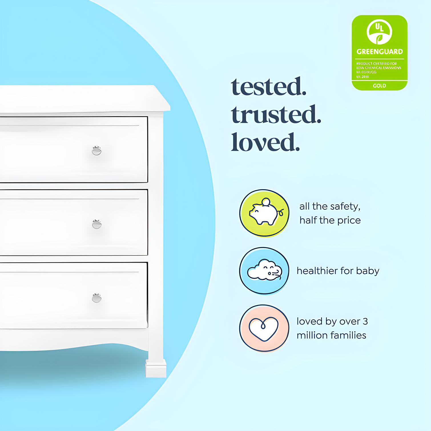 Kalani 3 Drawer Dresser