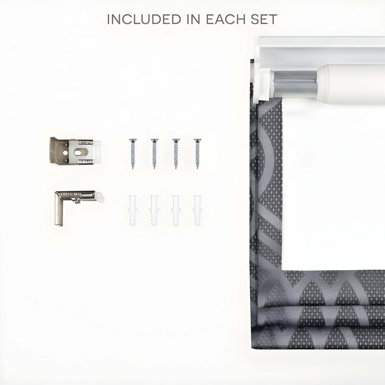 Amalgamated Textiles Exclusive Home Prague Trellis 100% Blackout Roman Shade