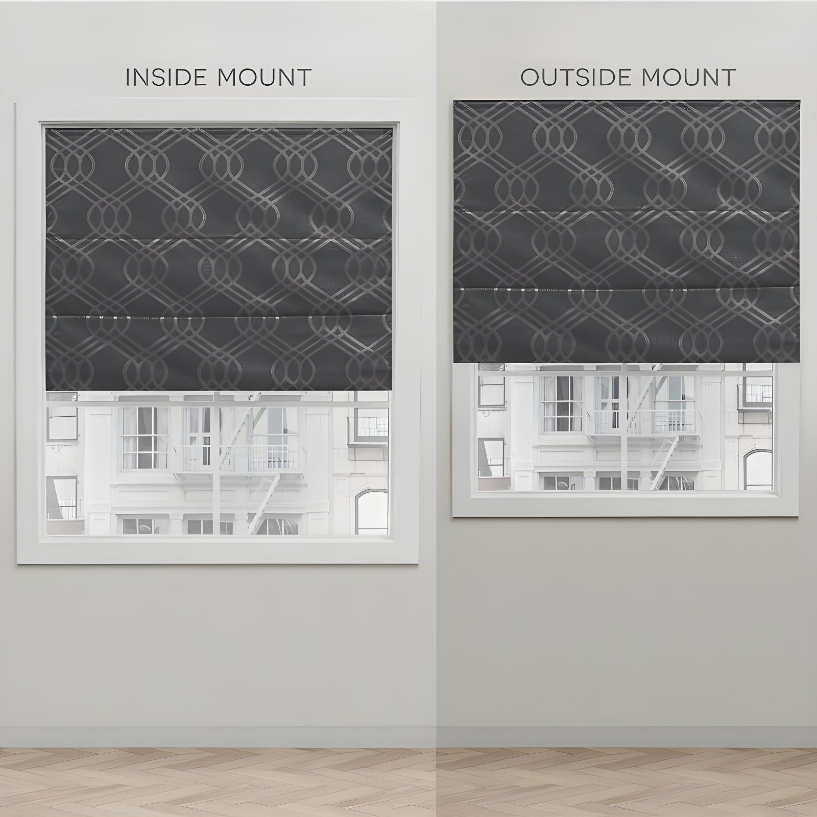 Amalgamated Textiles Exclusive Home Prague Trellis 100% Blackout Roman Shade