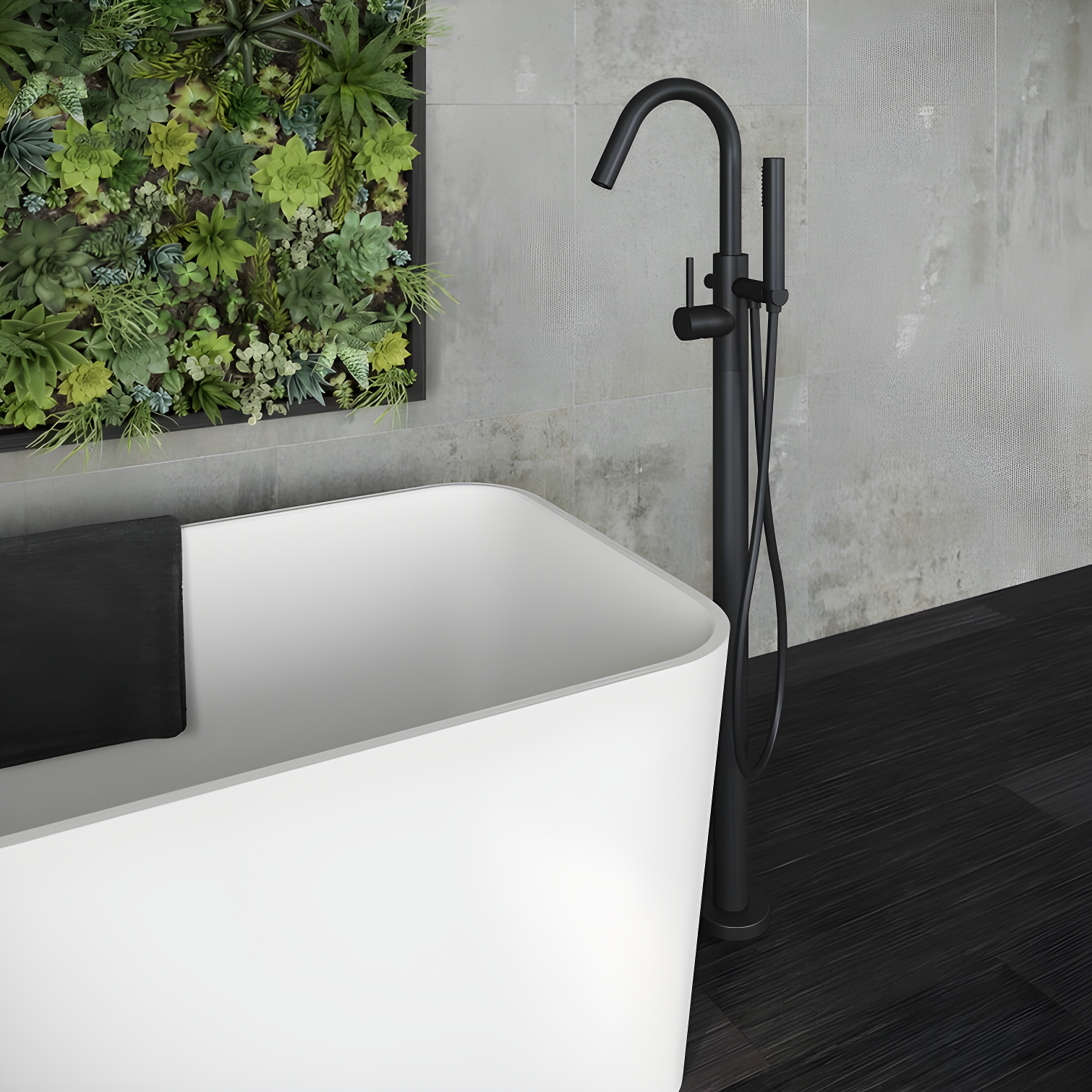 Pfister LG61MFB Single Handle Floor Mounted Freestanding Tub Filler Trim
