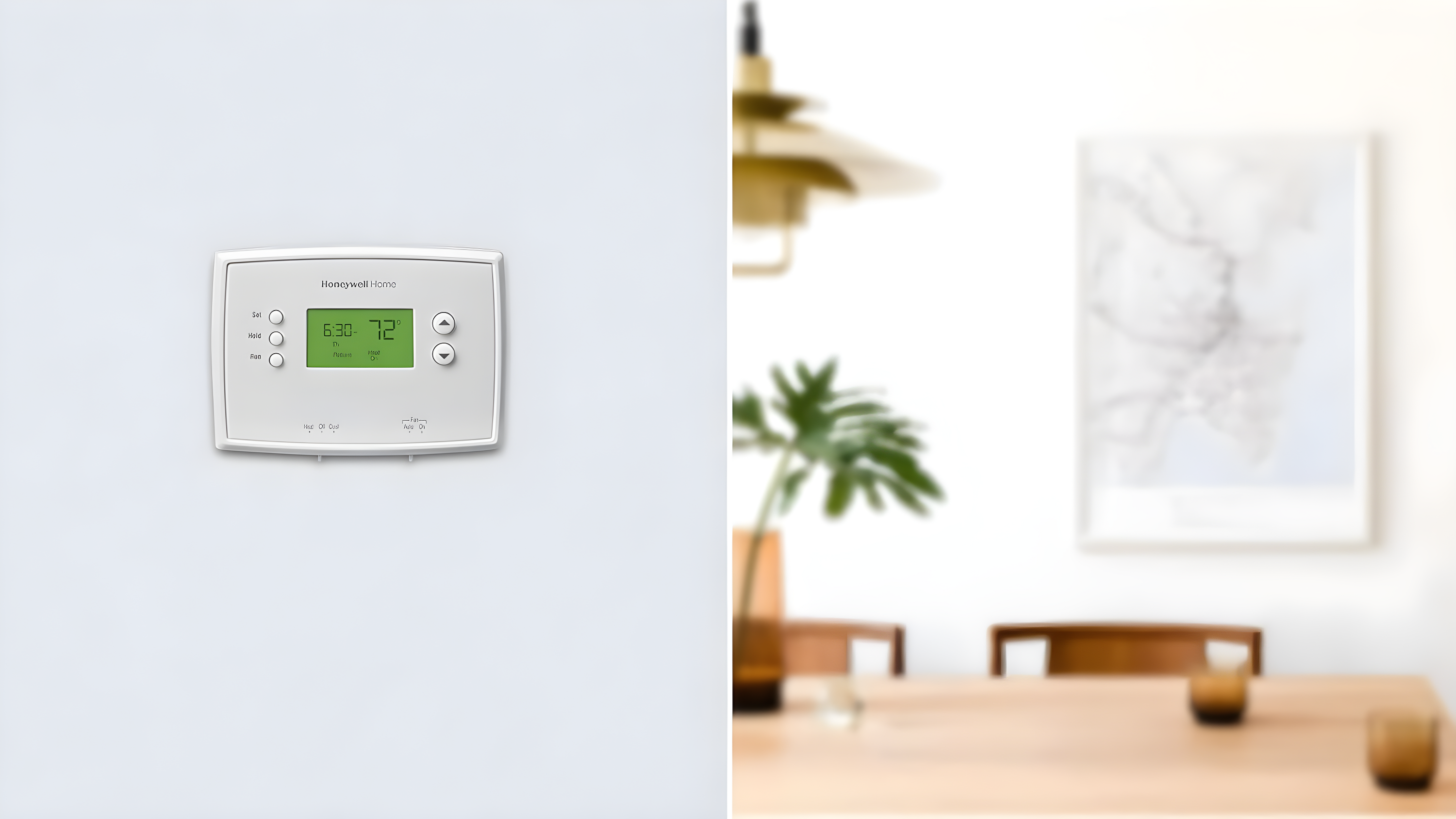 Honeywell Home 5-2 Day Programmable Low Volt Thermostat: White, Plastic, 1 Year Warranty, AA Battery Required