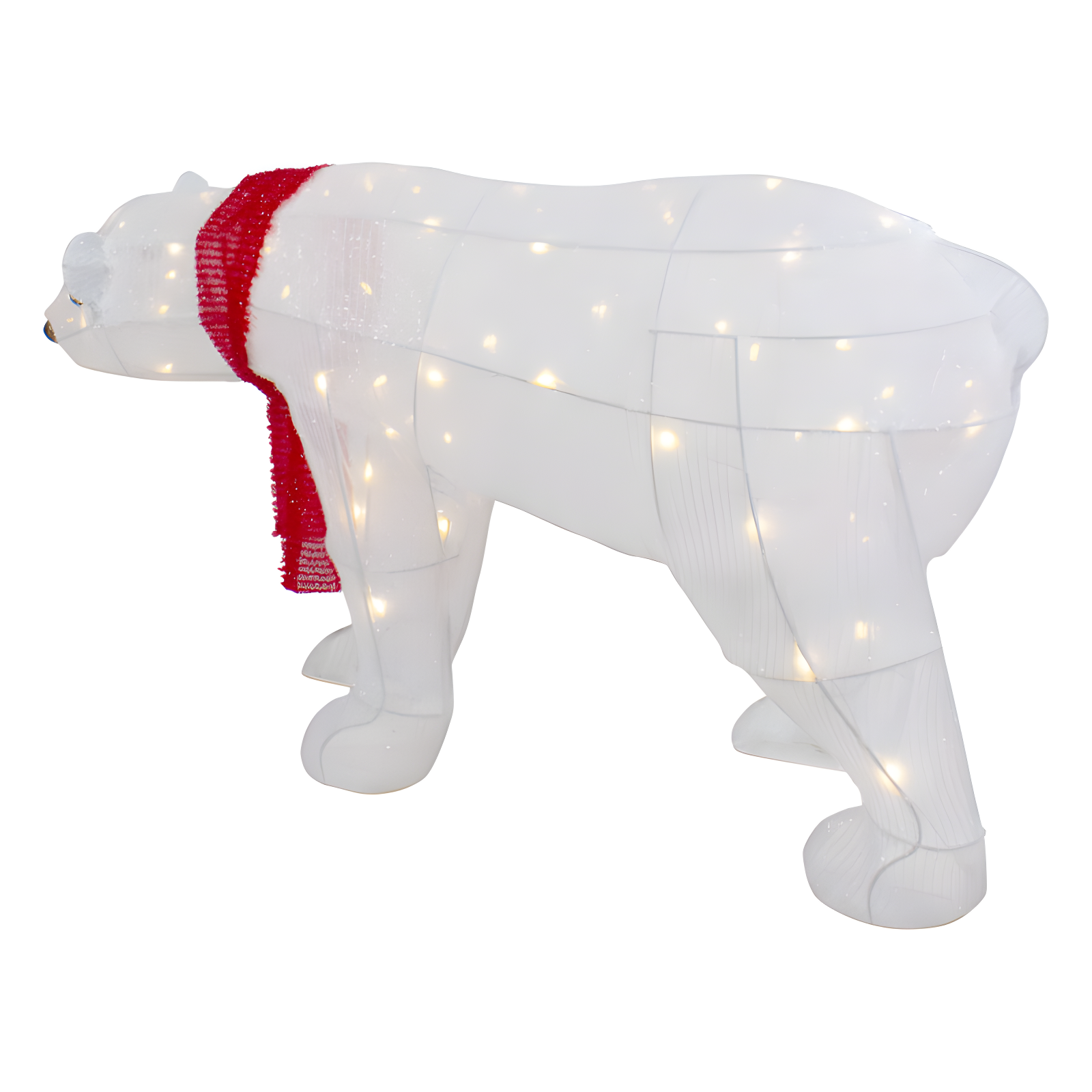 Northlight Seasonal 32" LED Lighted Tinsel Polar Bear Outdoor Christmas Decoration