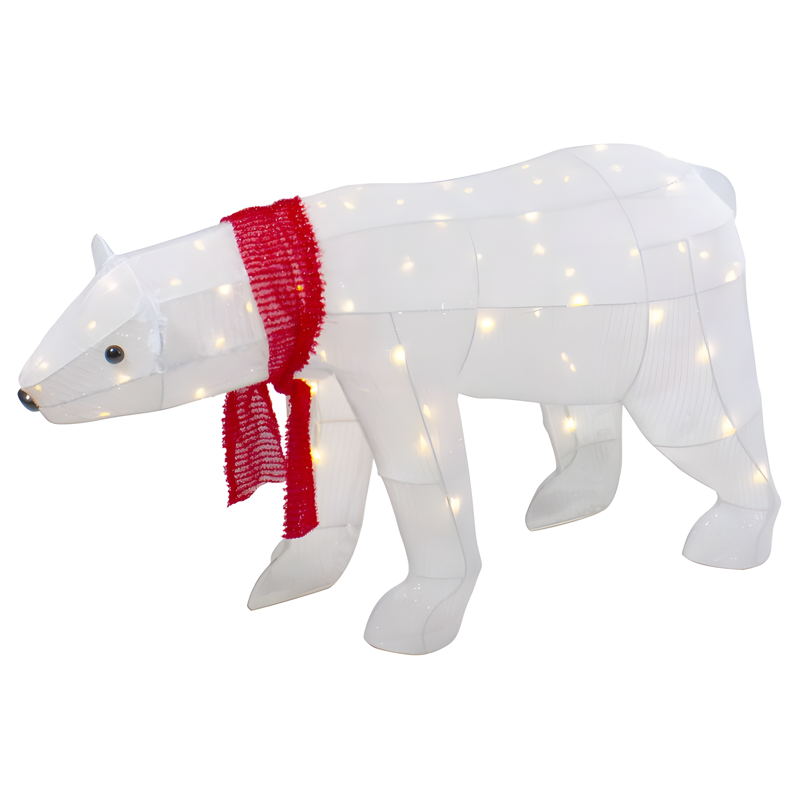 Northlight Seasonal 32" LED Lighted Tinsel Polar Bear Outdoor Christmas Decoration