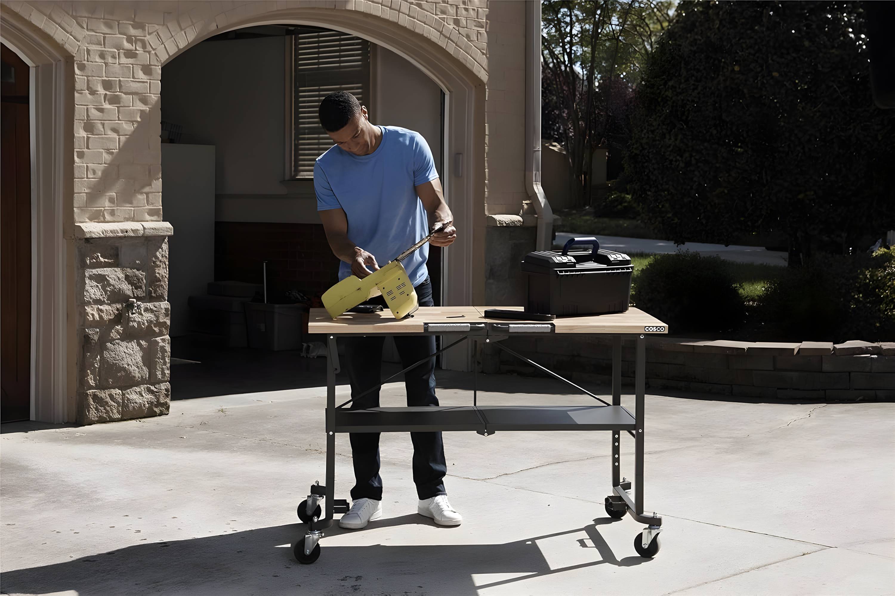 COSCO SmartFold Portable Workbench/Folding Utility Table