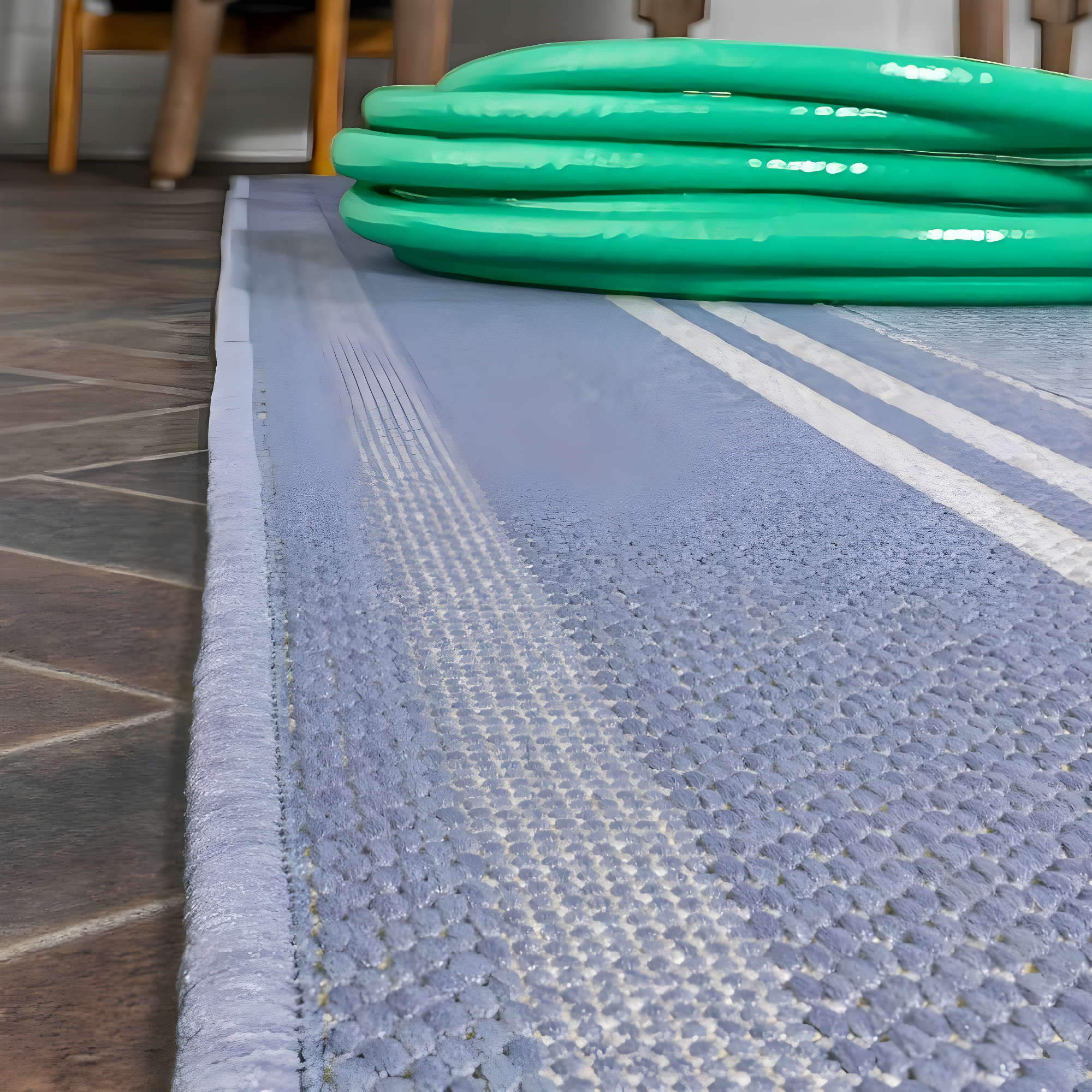 5' x 8' Haynes Modern Double Stripe Indoor/Outdoor Area Rug, Blue/Light Gray - JONATHAN Y