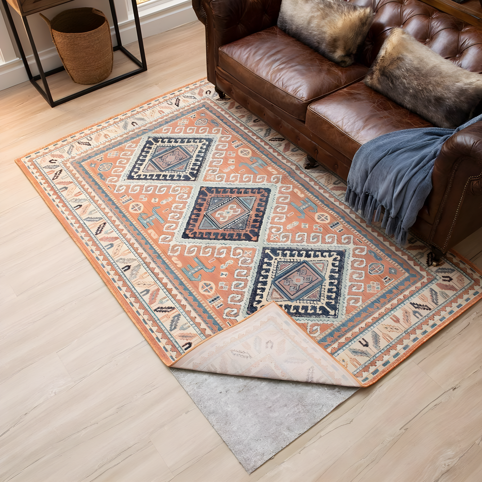 Mohawk 5'x7' Premium Dual Surface Rug Pad Natural: Skid-Resistant, Gray, Rectangle, Polyester, Latex Backing