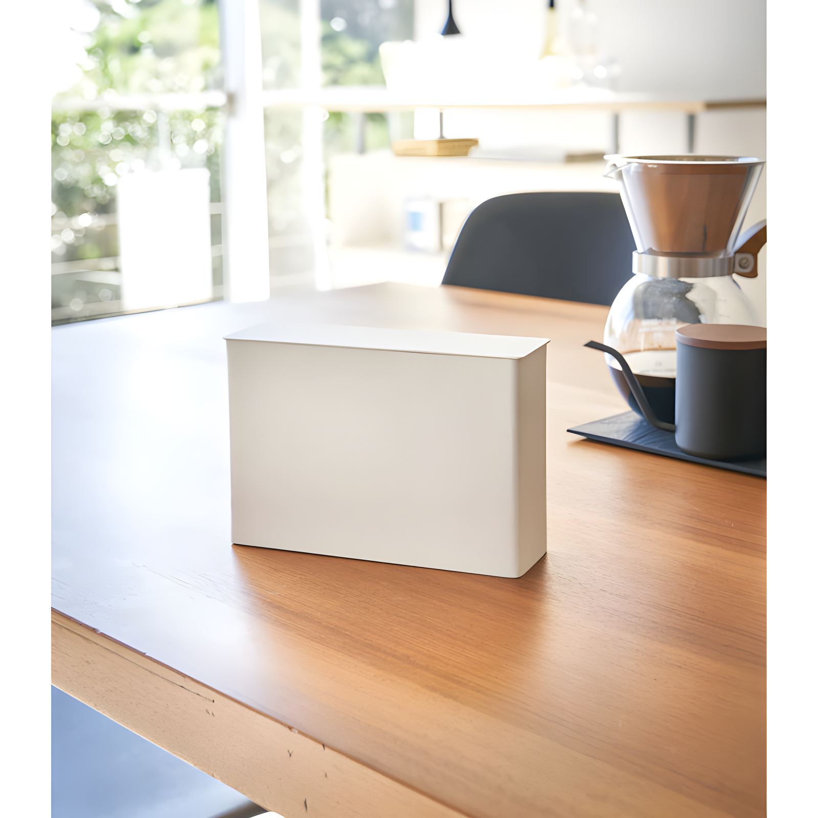 Yamazaki Home Yamazaki Home 02 Coffee Filter Case - Kitchen Storage Holder Container, Steel, Lid