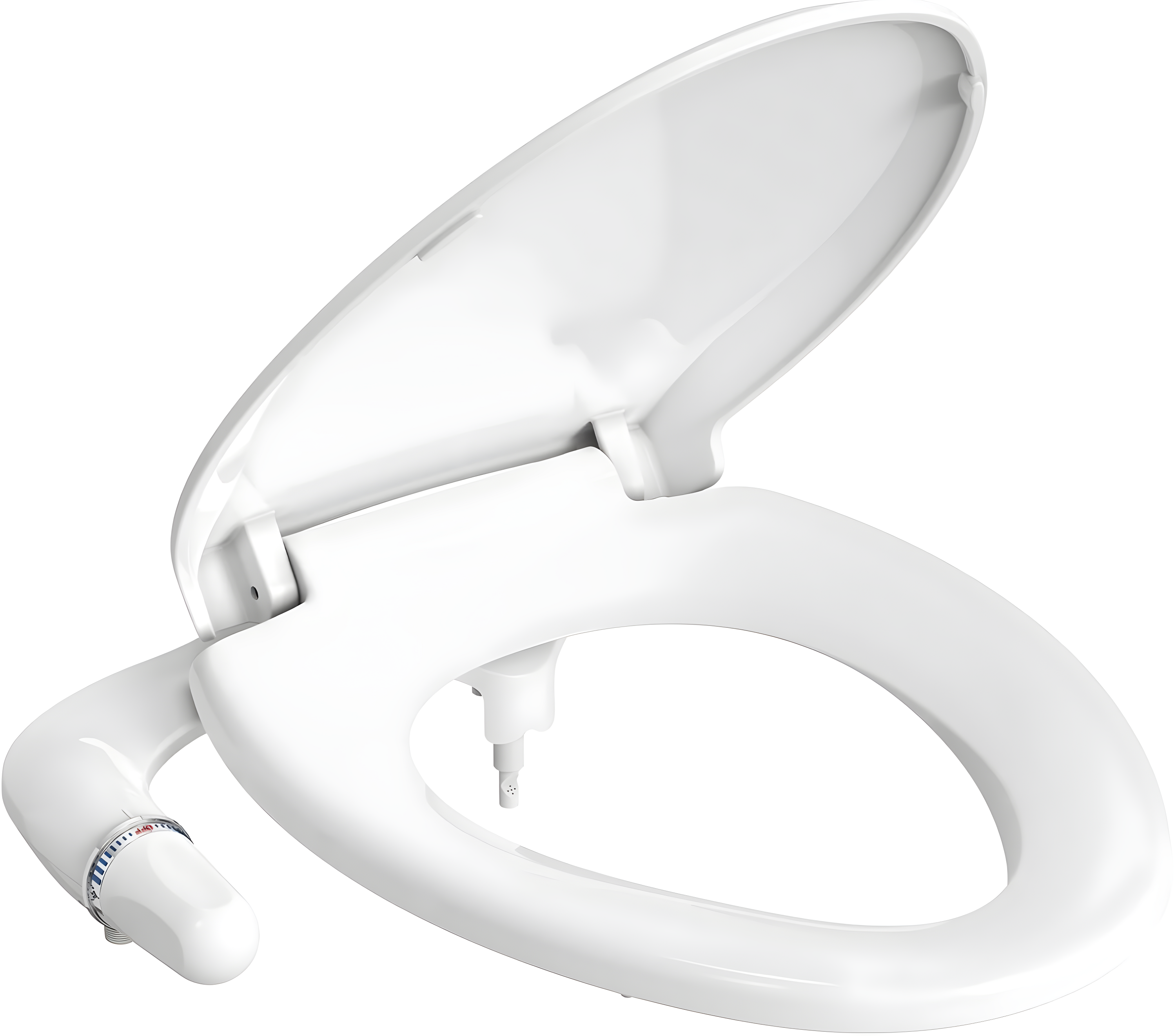 White Elongated Manual Non-Electric Bidet Toilet Seat