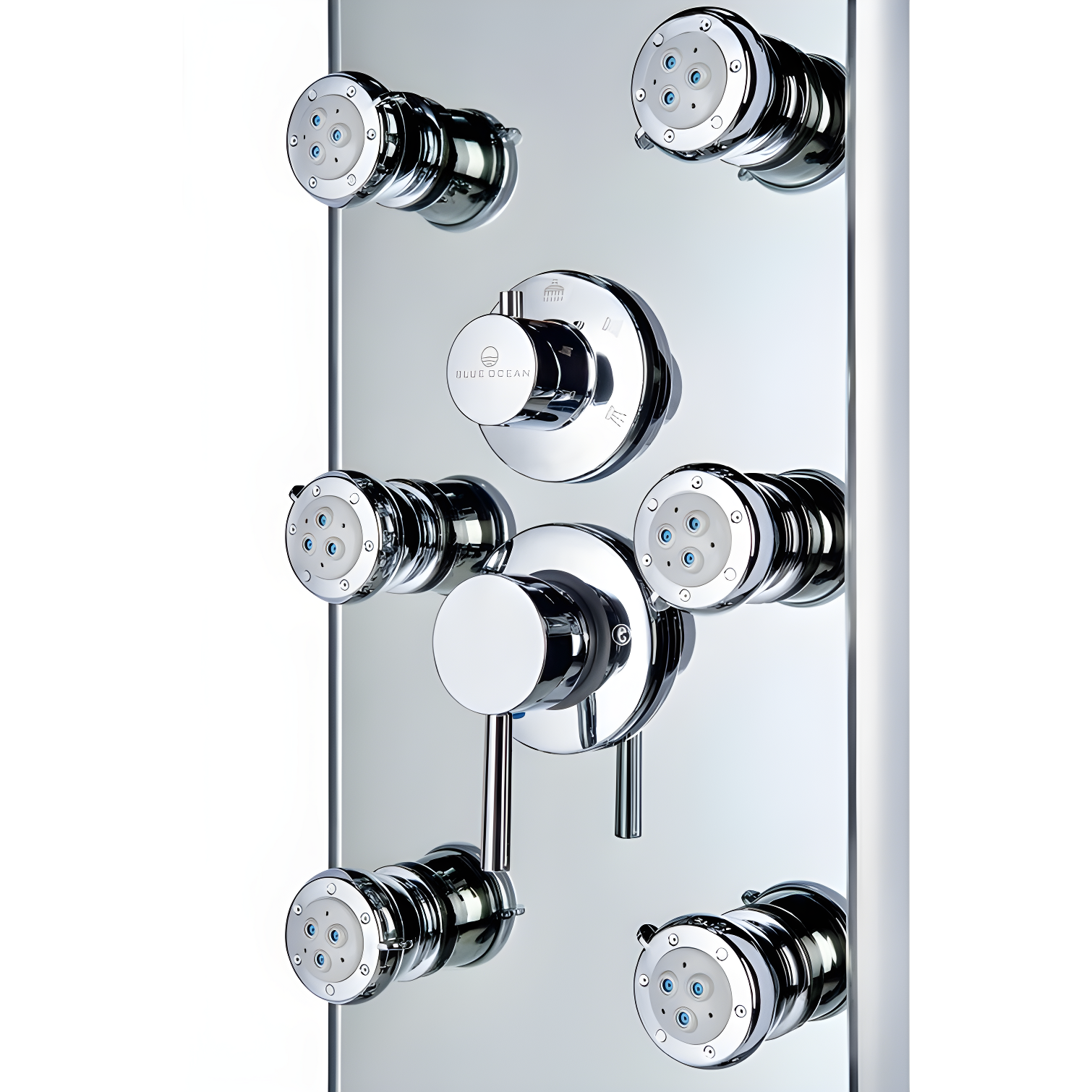 Blue Ocean SPA392M Blue Ocean 52 inch Aluminum Shower Panel With Shower Head