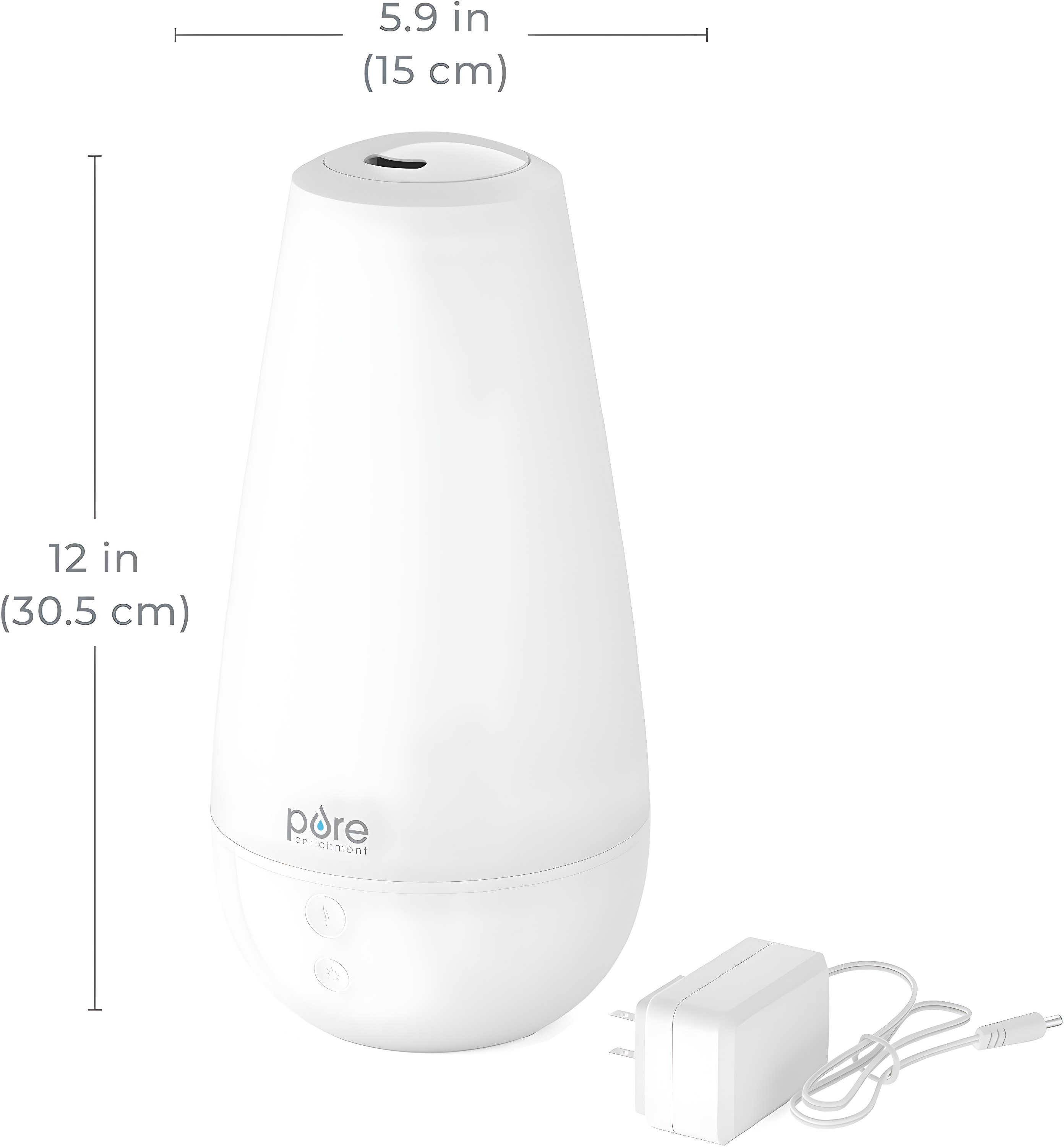 Pure White Ultrasonic Aroma Diffuser with Automatic Shutoff