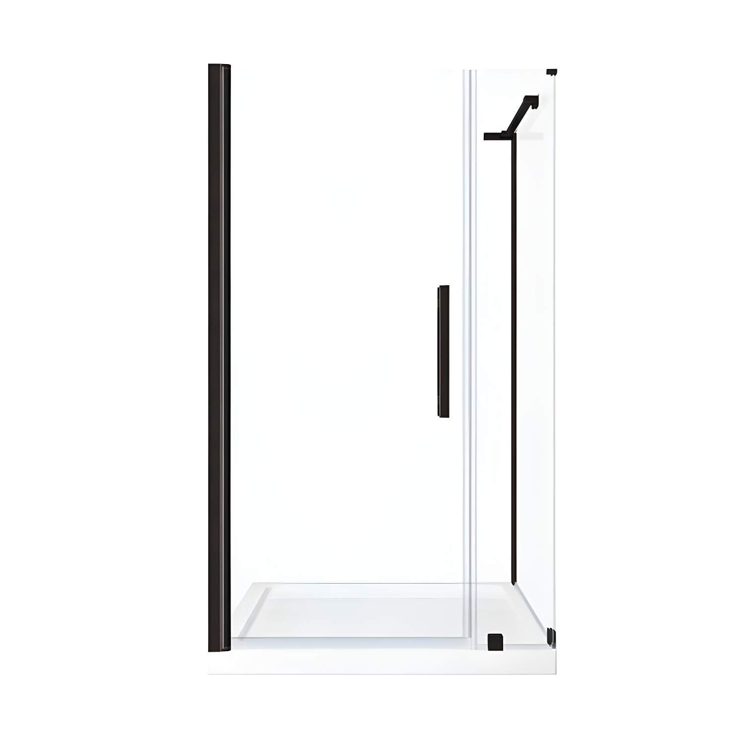 Endless Pasadena 40" W x 72" H Corner Frameless Shower Kit, Door, Base