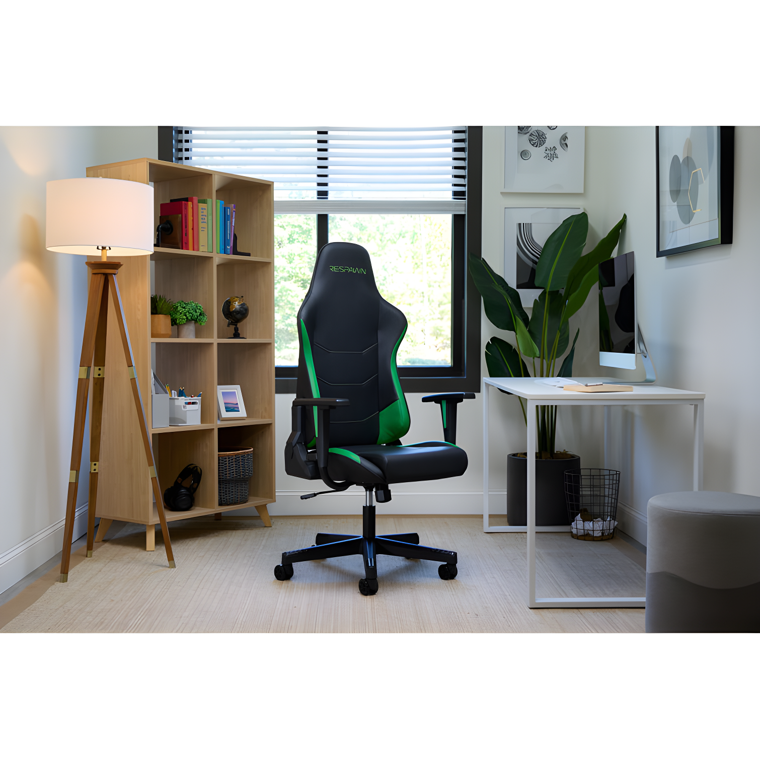 RESPAWN 110 Gaming Chair - Gamer Chair PC Computer Chair, Ergonomic Gaming Chairs, Office Chair with Integrated Headrest, Gaming Chair for Adults 135 Degree Recline with Angle Lock
