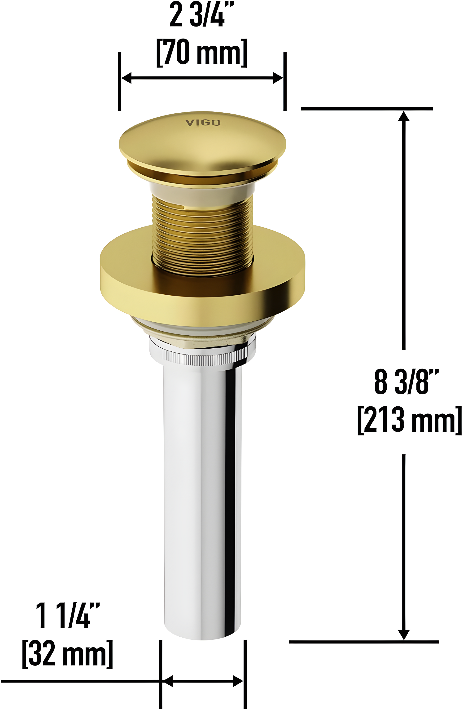 Pop-Up Bathroom Sink Drain