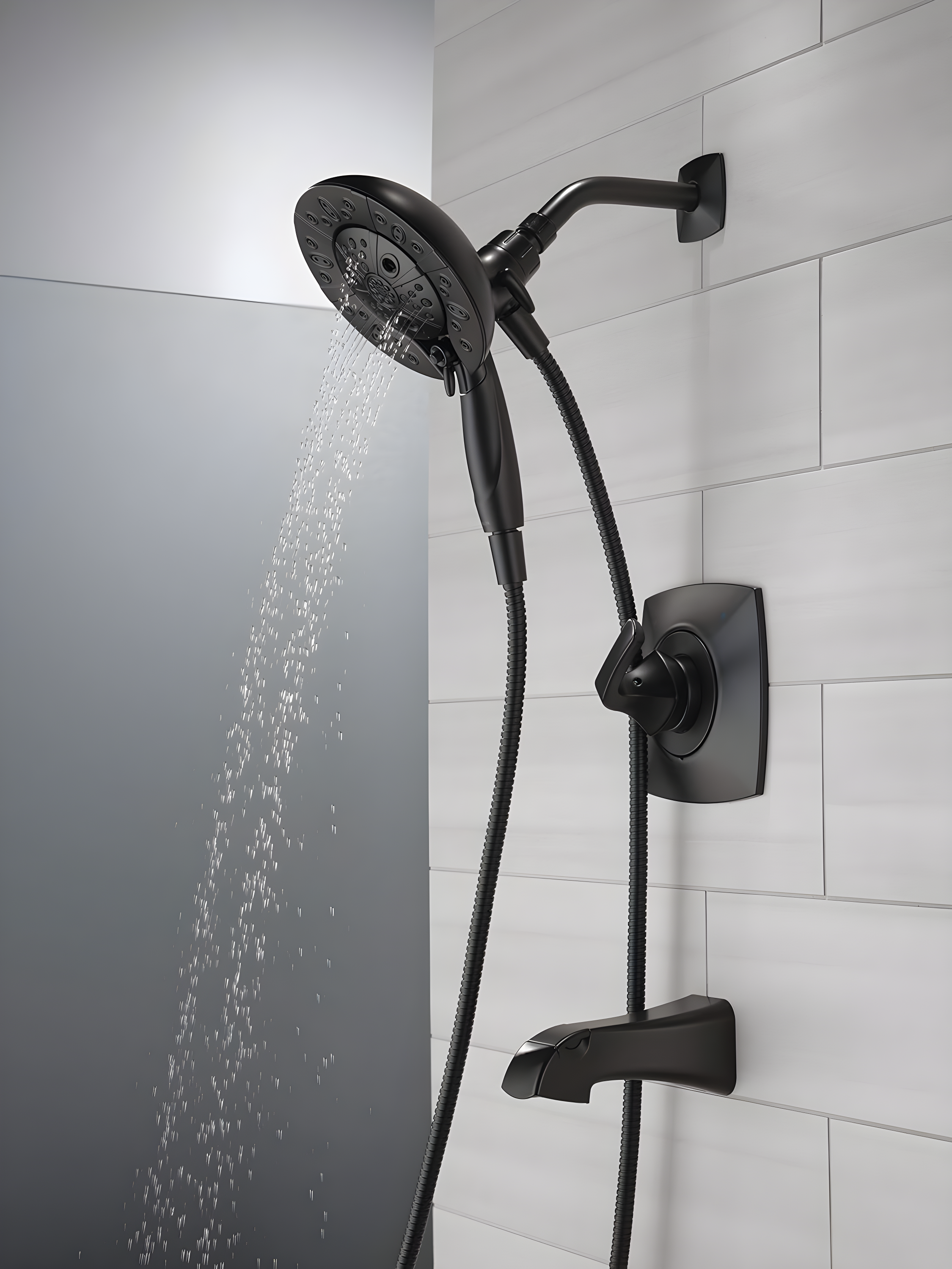 Vesna Single-Function Tub Shower Faucet Set, Shower Trim Kit with In2ition Shower Head and Valve