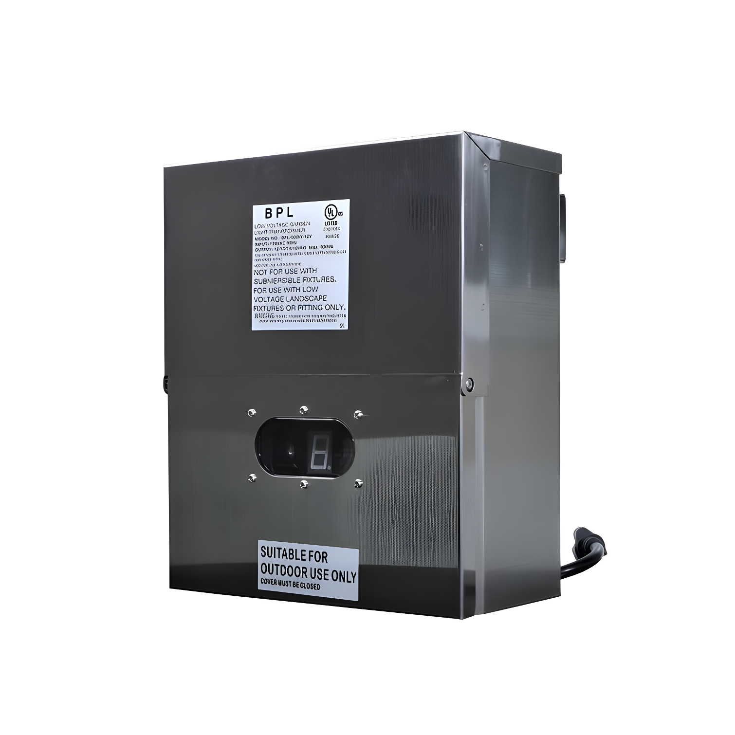 Best Pro Lighting 600W Multi Tap 12V - 15V Stainless Steel Low Voltage Landscape Light Transformer BPL600W-12VSS