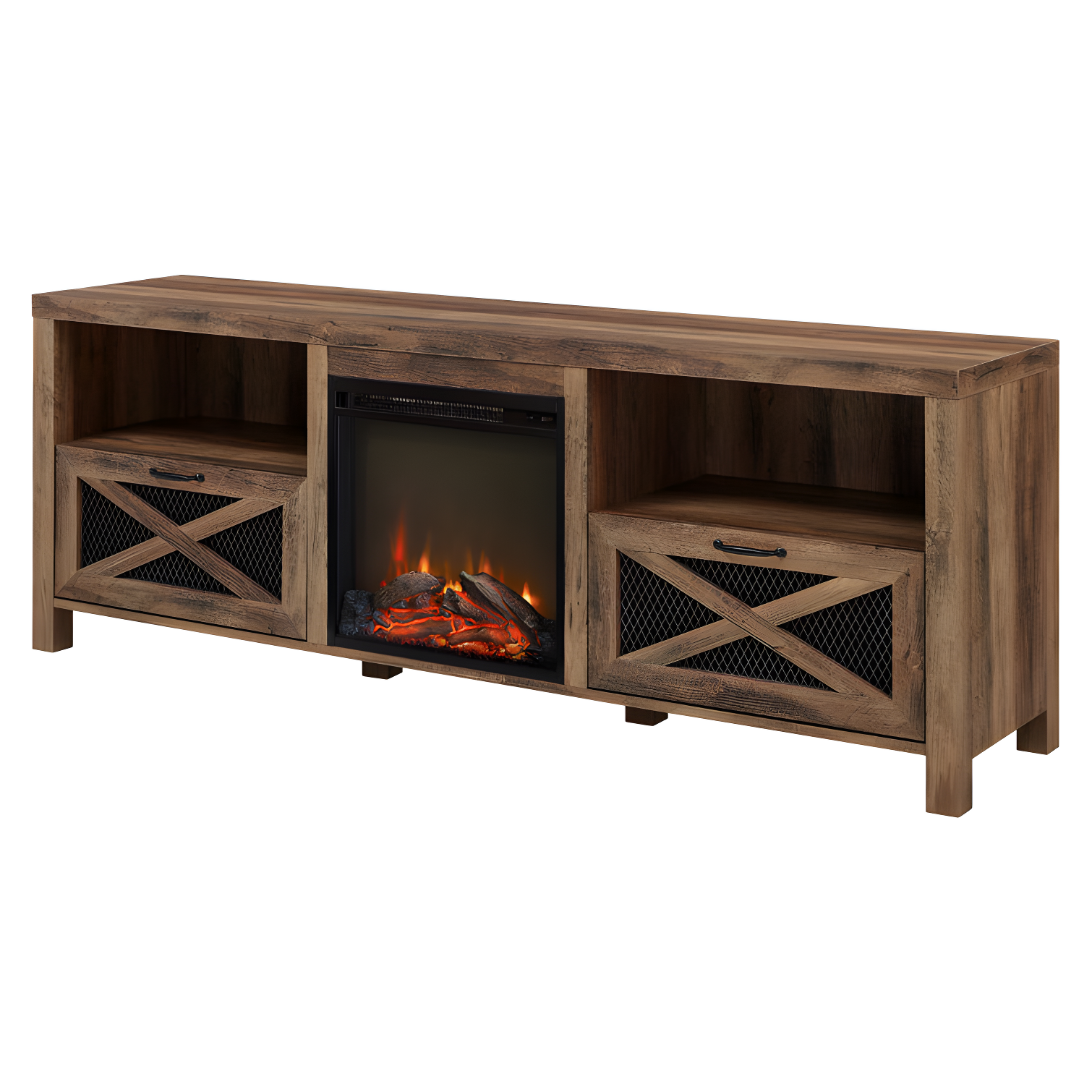 Tansey 70" Media Console with Electric Fireplace