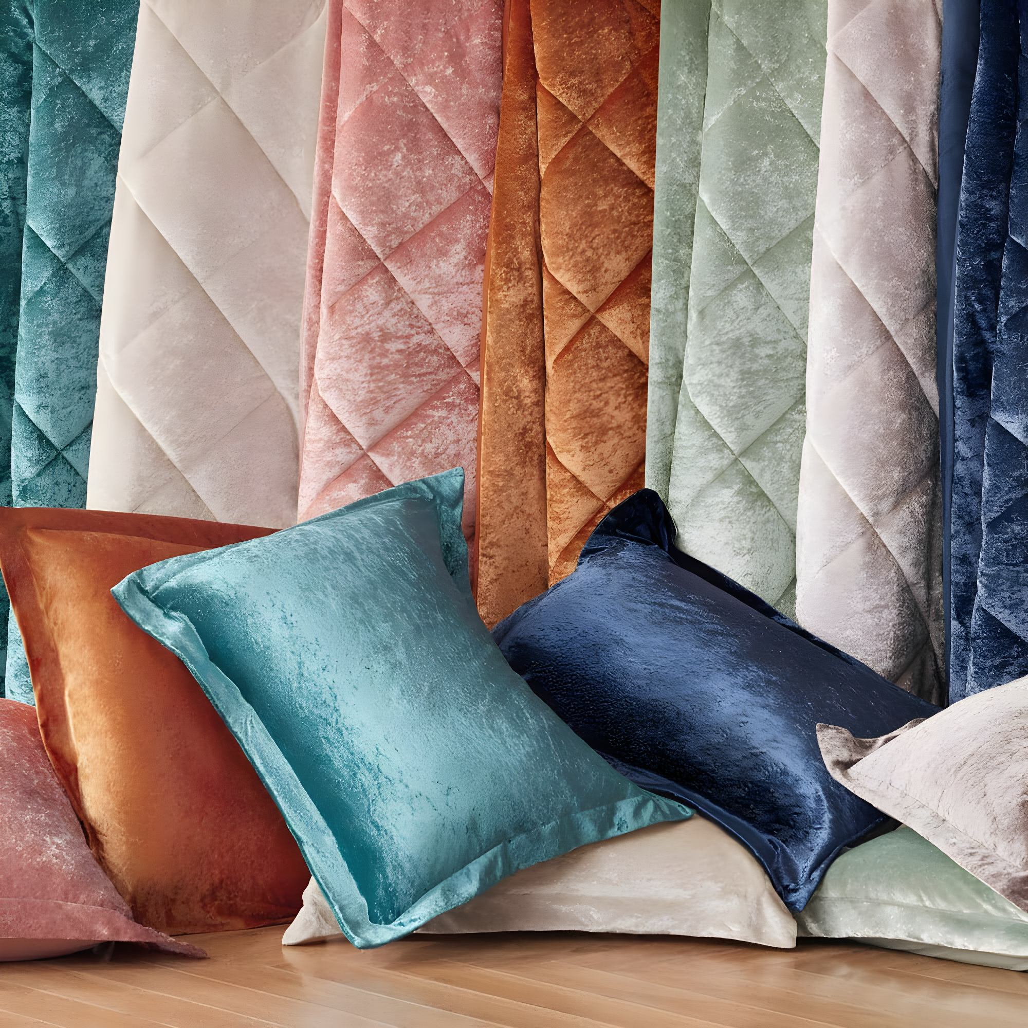 Felicia Crushed Velvet Comforter Set with Throw Pillow