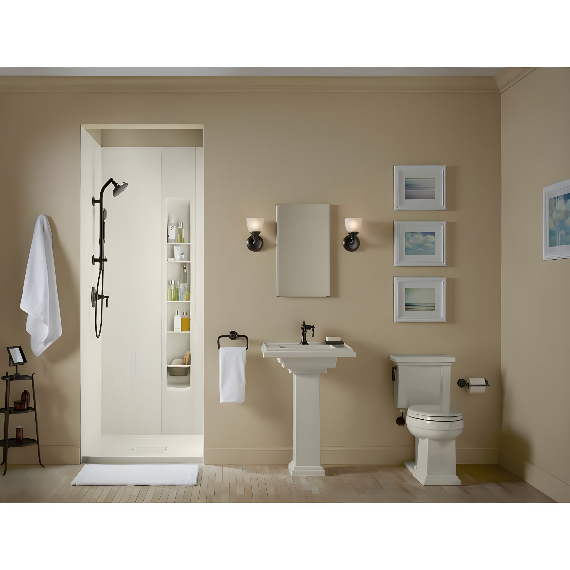 CLC Recessed or Surface Mount Frameless Aluminum Medicine Cabinet Adjustable Shelves