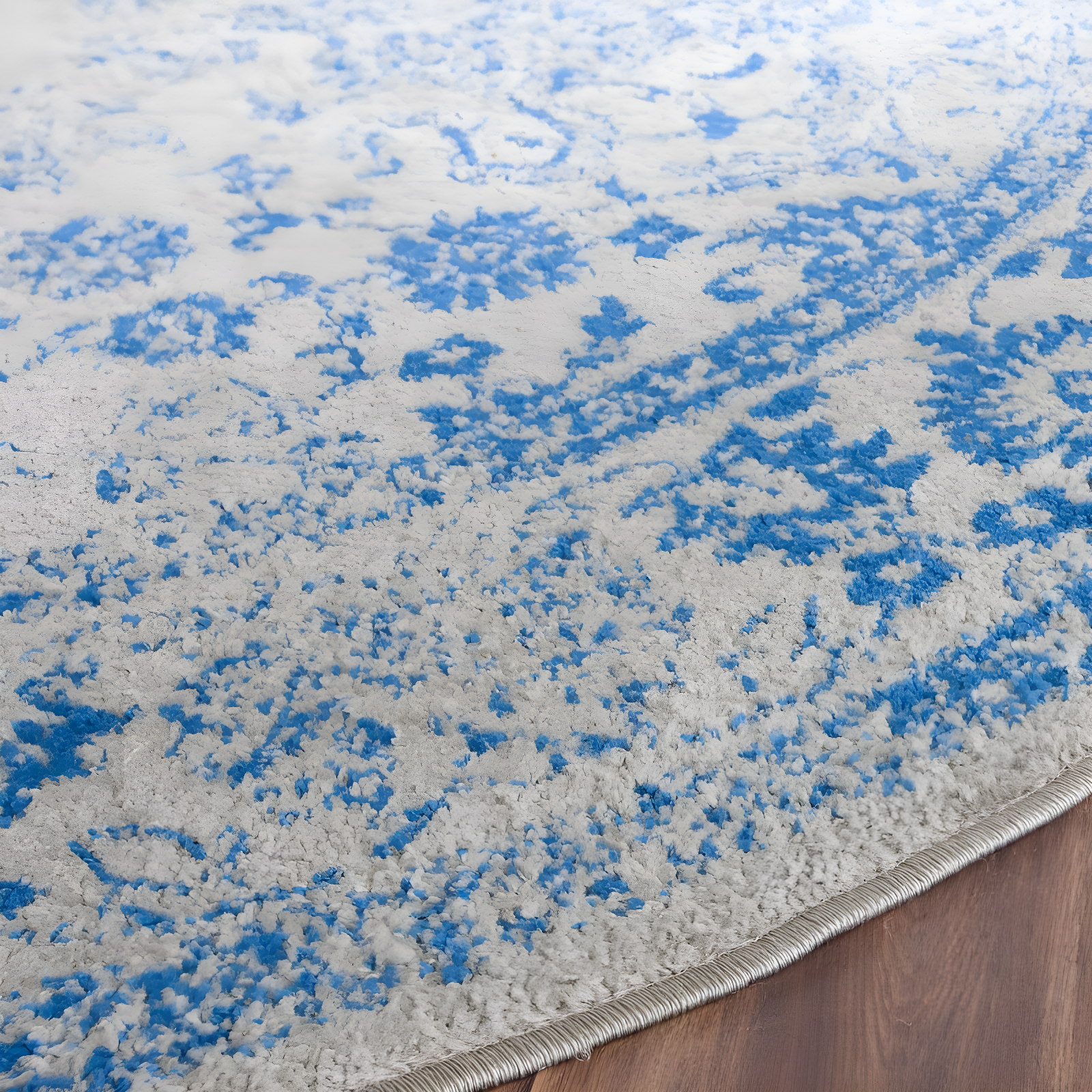 Adirondack ADR109 Machine Made Indoor Area Rug - Grey/Blue - 4' Round - Safavieh