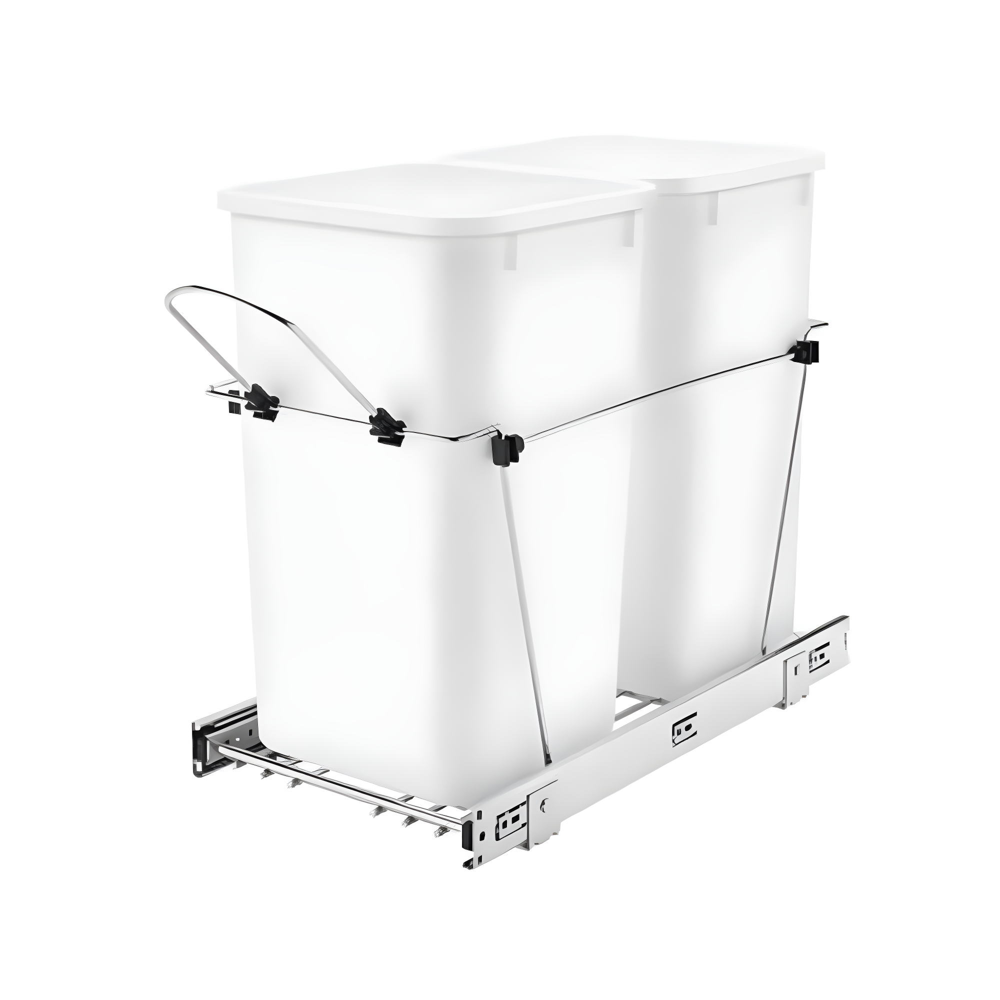 Rev-A-Shelf Double Sliding Pull-Out Waste Bin Containers