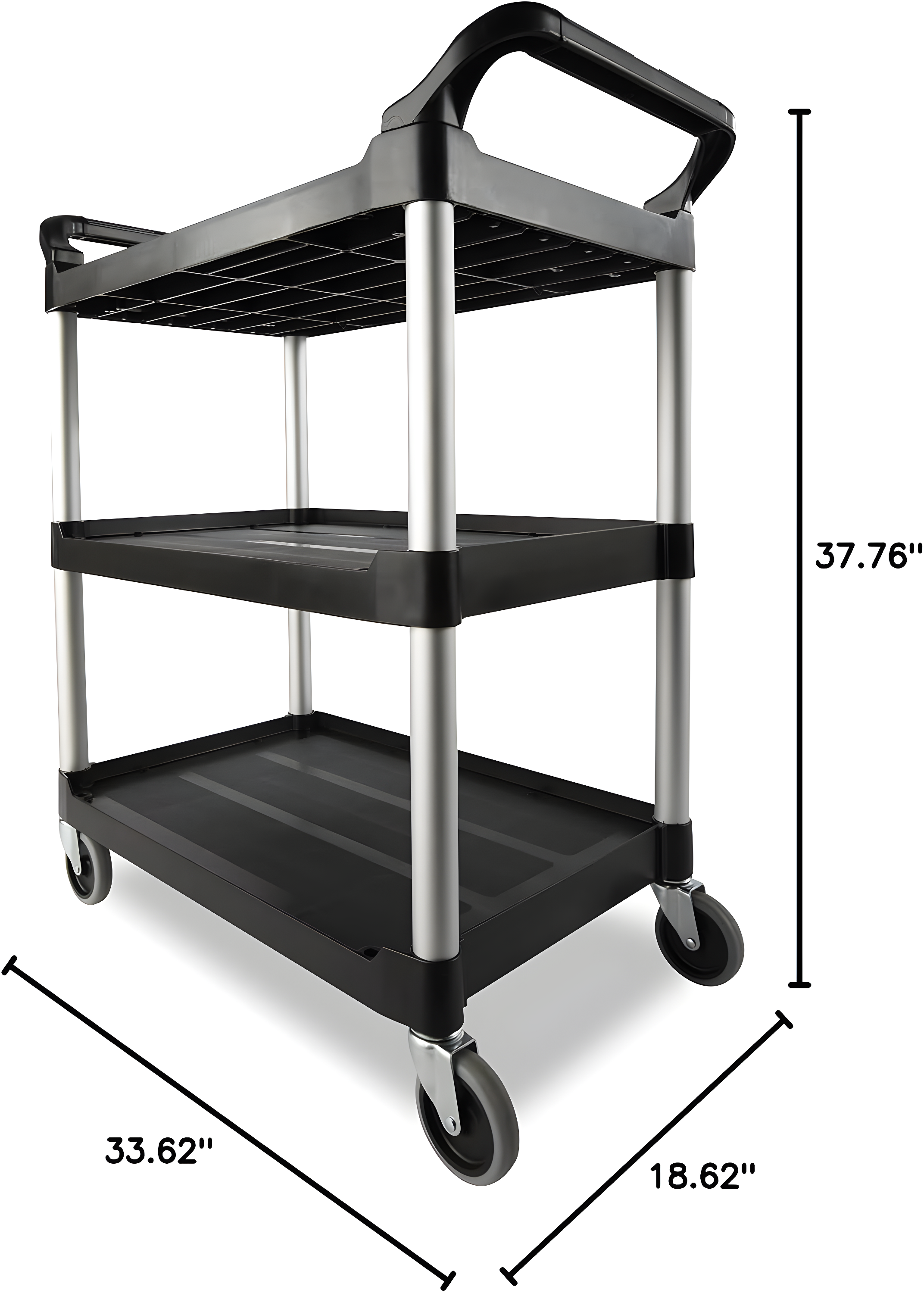 Rubbermaid Commercial Products 37.75'' H x 18.63'' W Utility Cart with Wheels