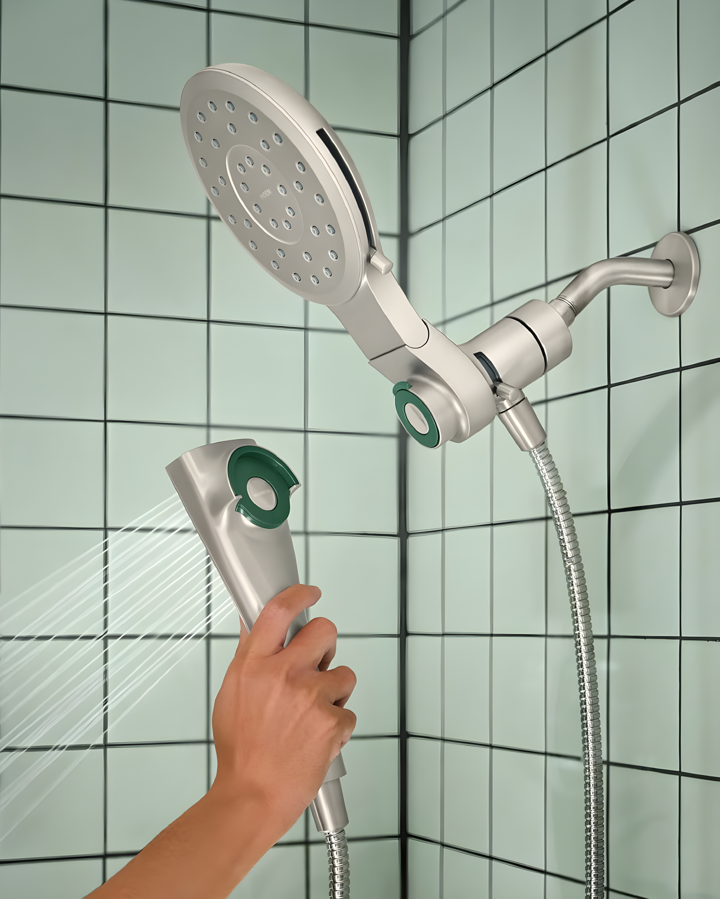 Verso 1.75 GPM Rainshower/Handshower Combination with Infiniti Dial and Magnetix Docking