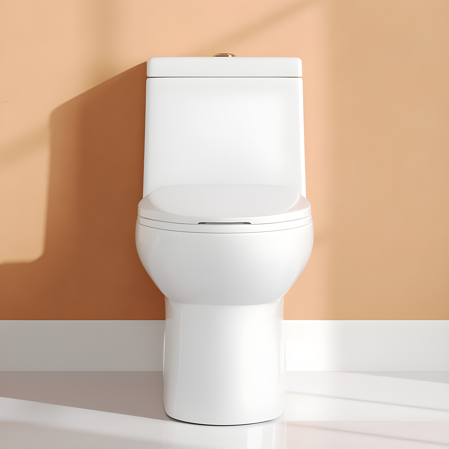 DeerValley Ally Dual-Flush Elongated One-Piece Toilet with Glazed Surface Modern Toilet with Comfort Seat Height  (Seat Included) DV-1F52816