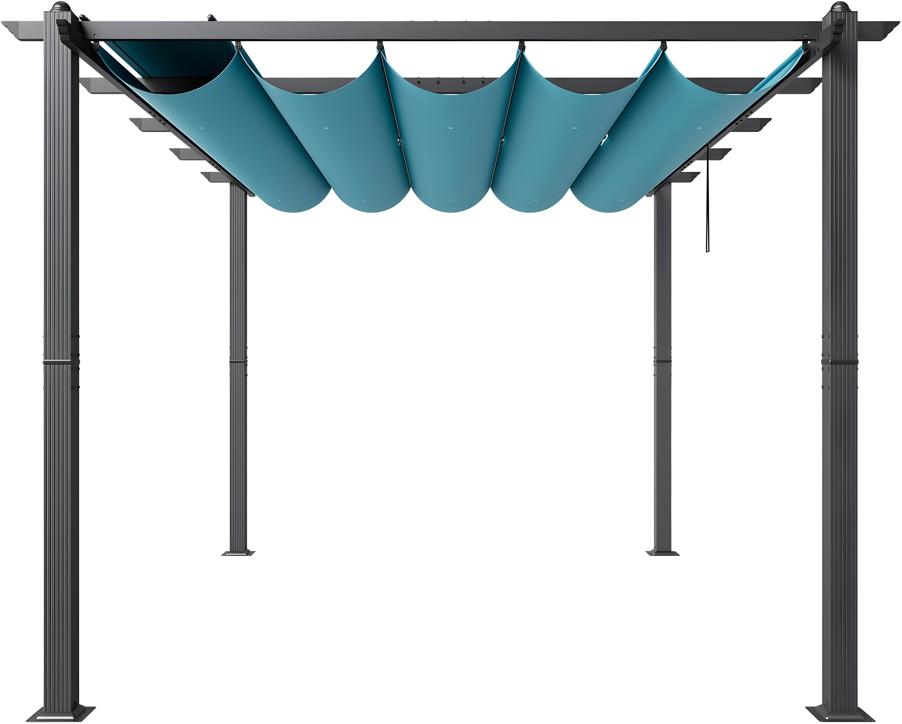 VEVOR 10'x13' Outdoor Retractable Pergola with Canopy, Aluminum Pergola with Retractable Canopy, Modern Pergola with Sun Shade Canopy, Bule