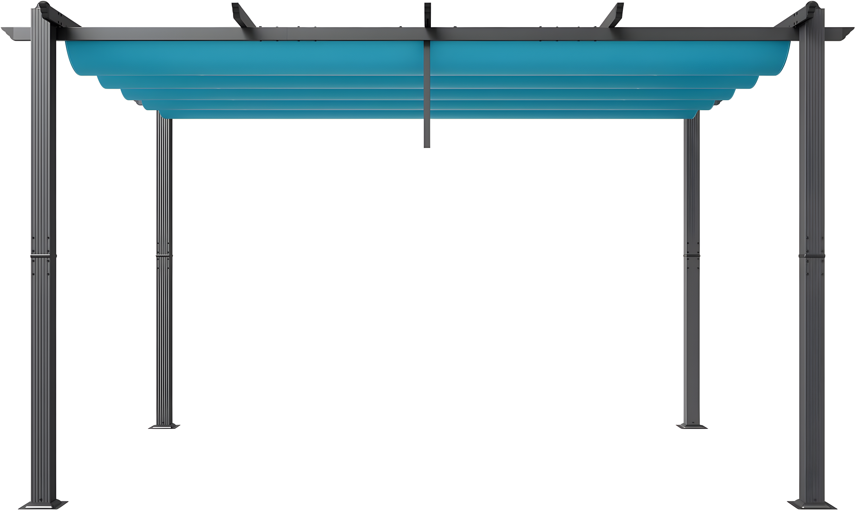 VEVOR 10'x13' Outdoor Retractable Pergola with Canopy, Aluminum Pergola with Retractable Canopy, Modern Pergola with Sun Shade Canopy, Bule