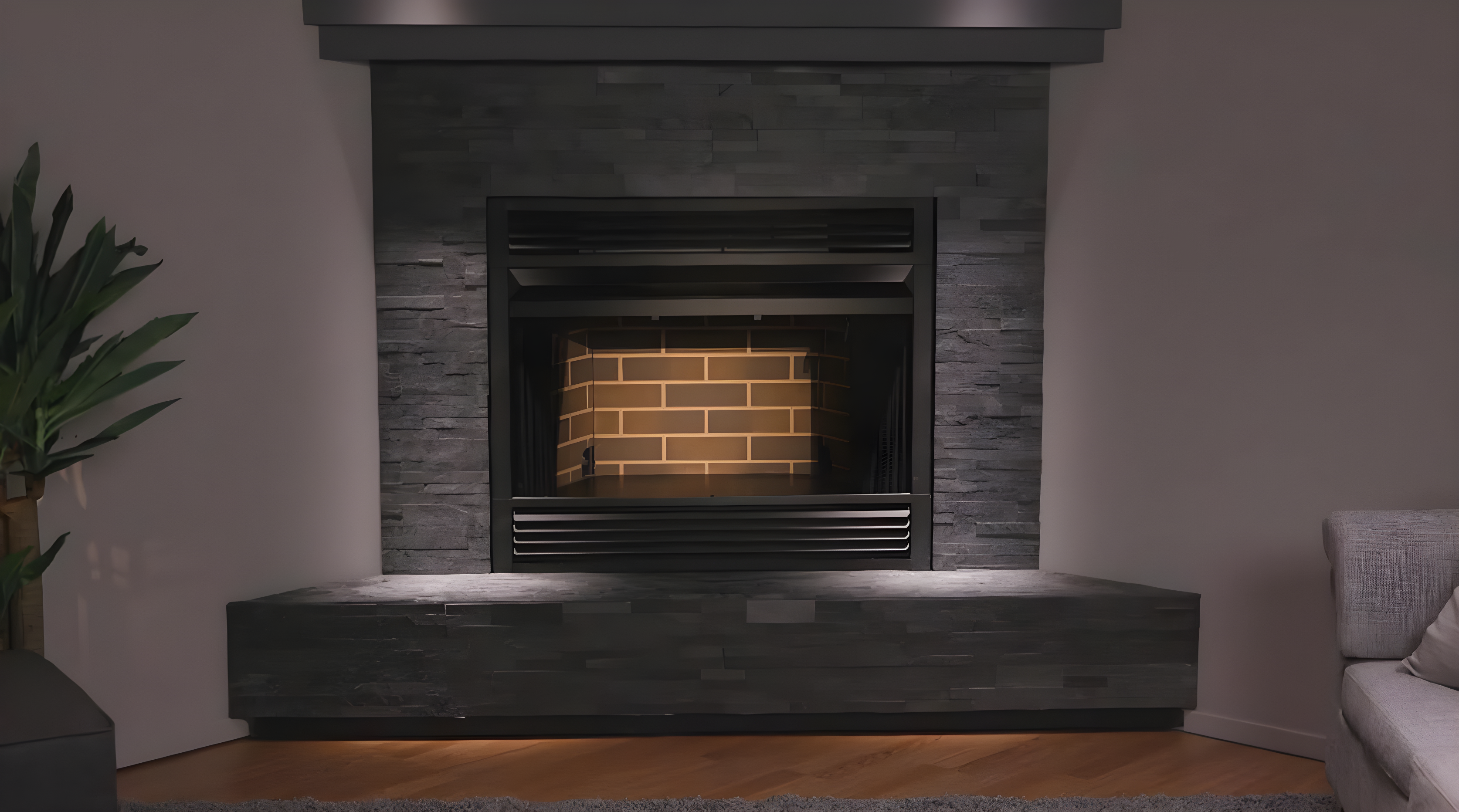 Black 32-Inch Vent-Free Dual Fuel Fireplace Insert