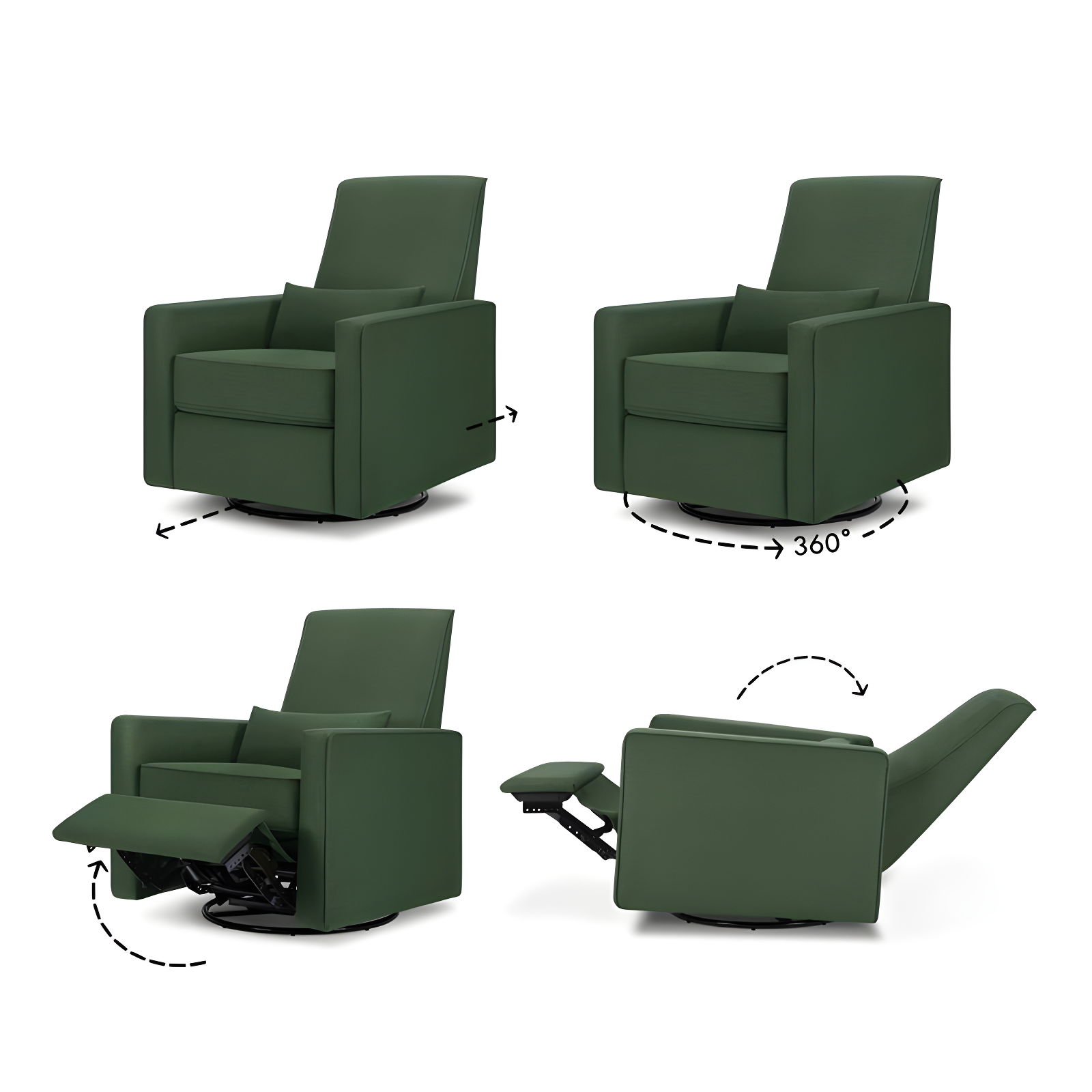 Piper Swivel Reclining Glider
