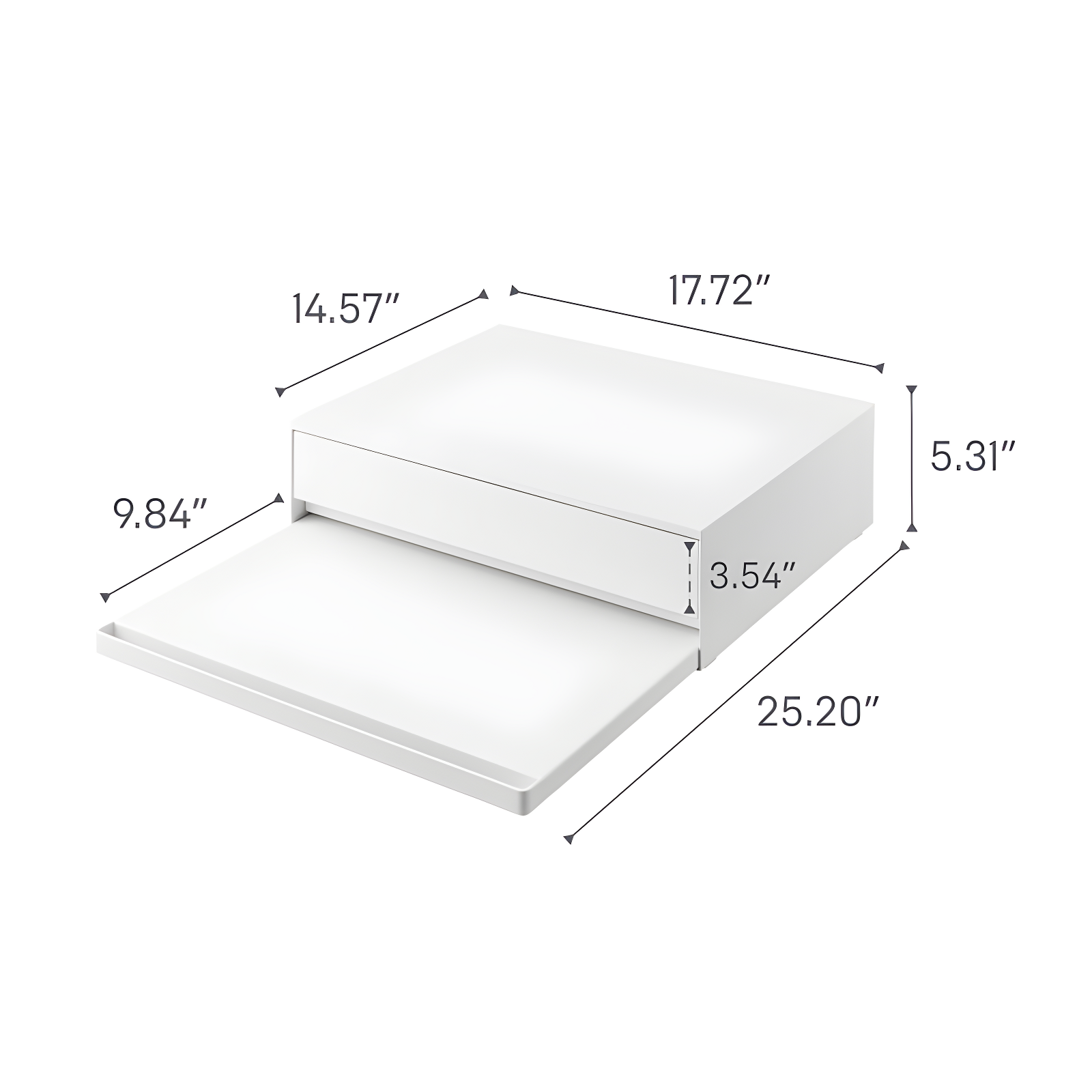 Yamazaki Home Yamazaki Home Countertop Drawer With Pull-Out Shelf, Steel, Holds 37 Lbs