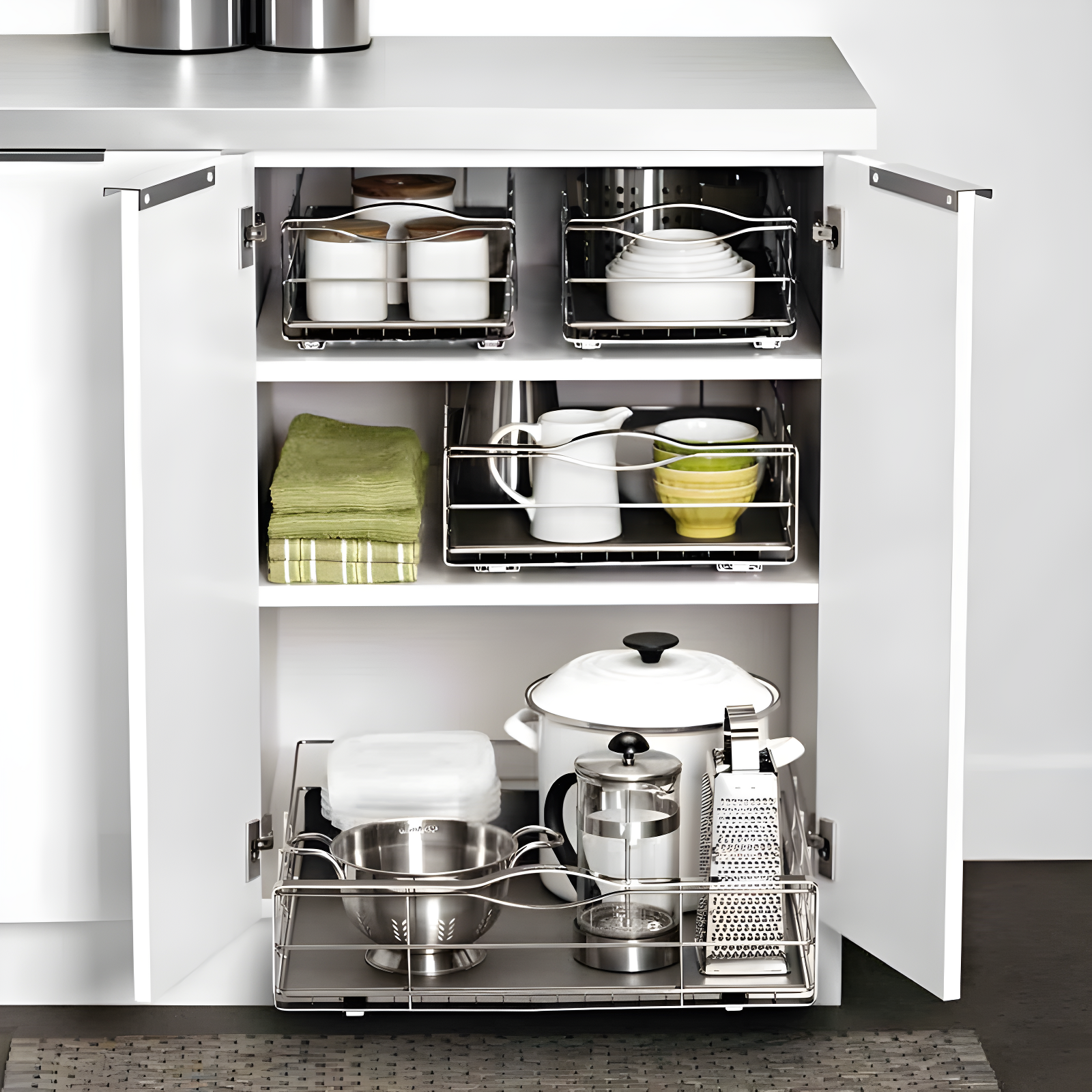 Simplehuman Pull-Out Cabinet Organizer, Heavy-Gauge Steel Frame