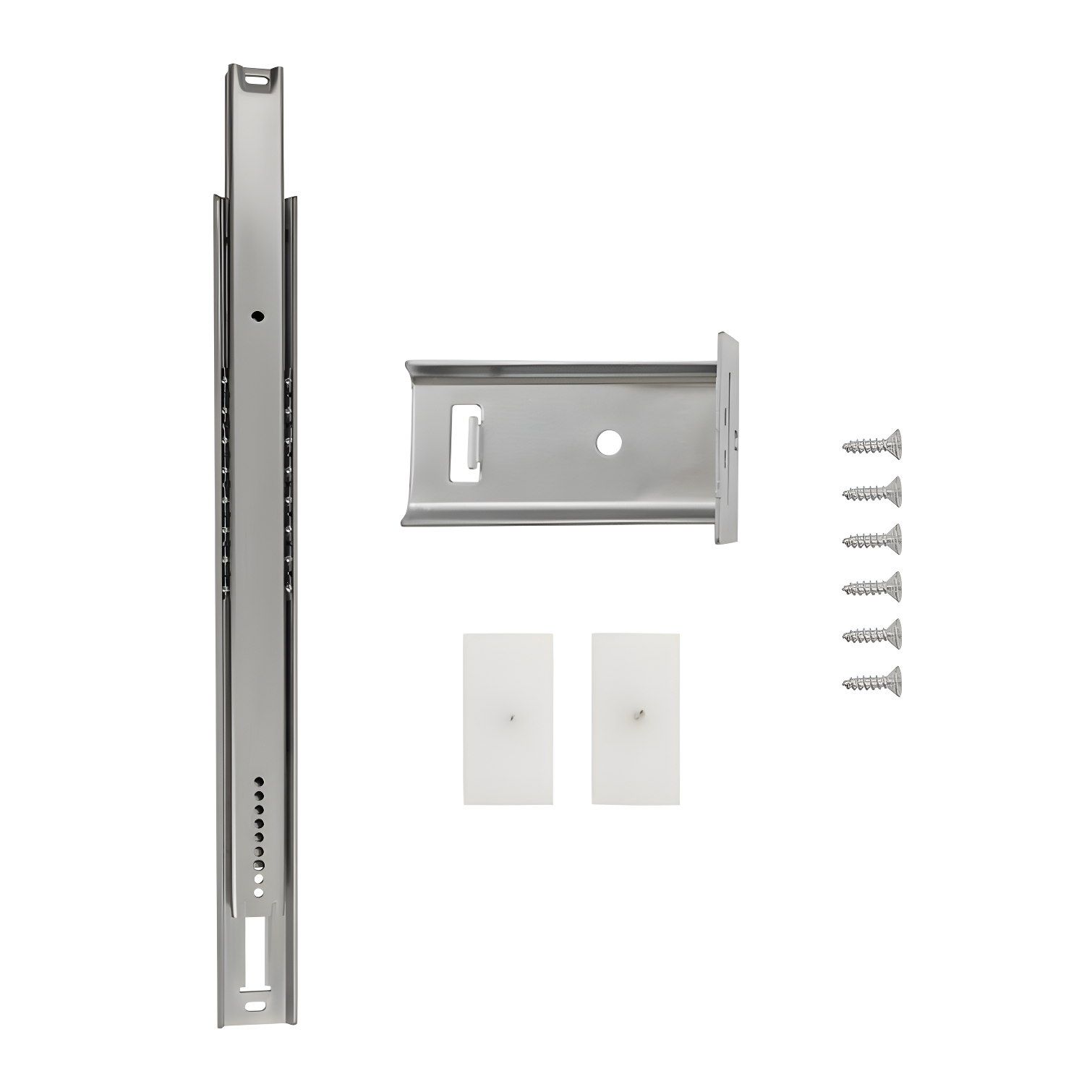 Drawer Slide Center Mount 3/4 Extension Cadmium Finish