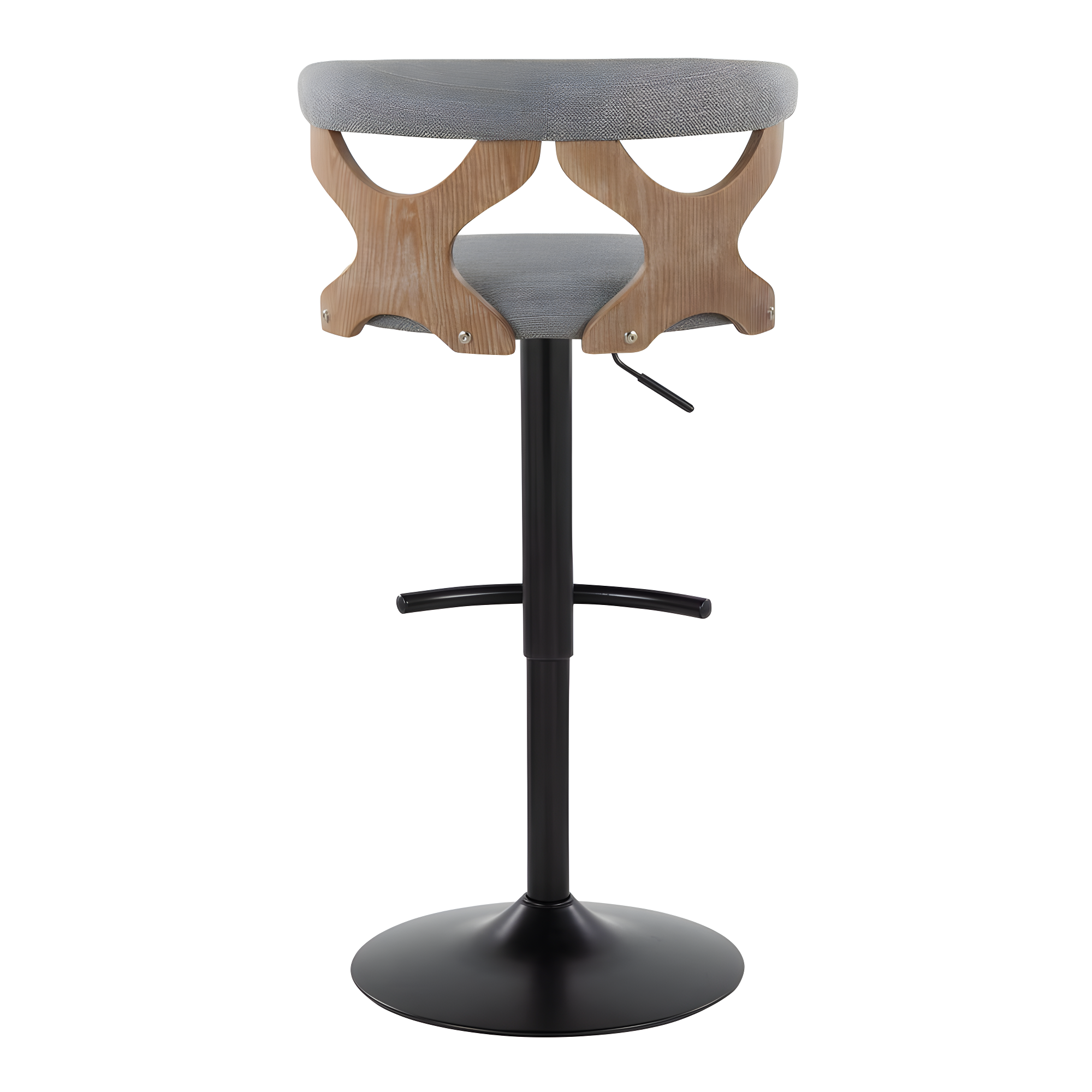 LumiSource White Gardenia Adjustable Barstool - Set of 2