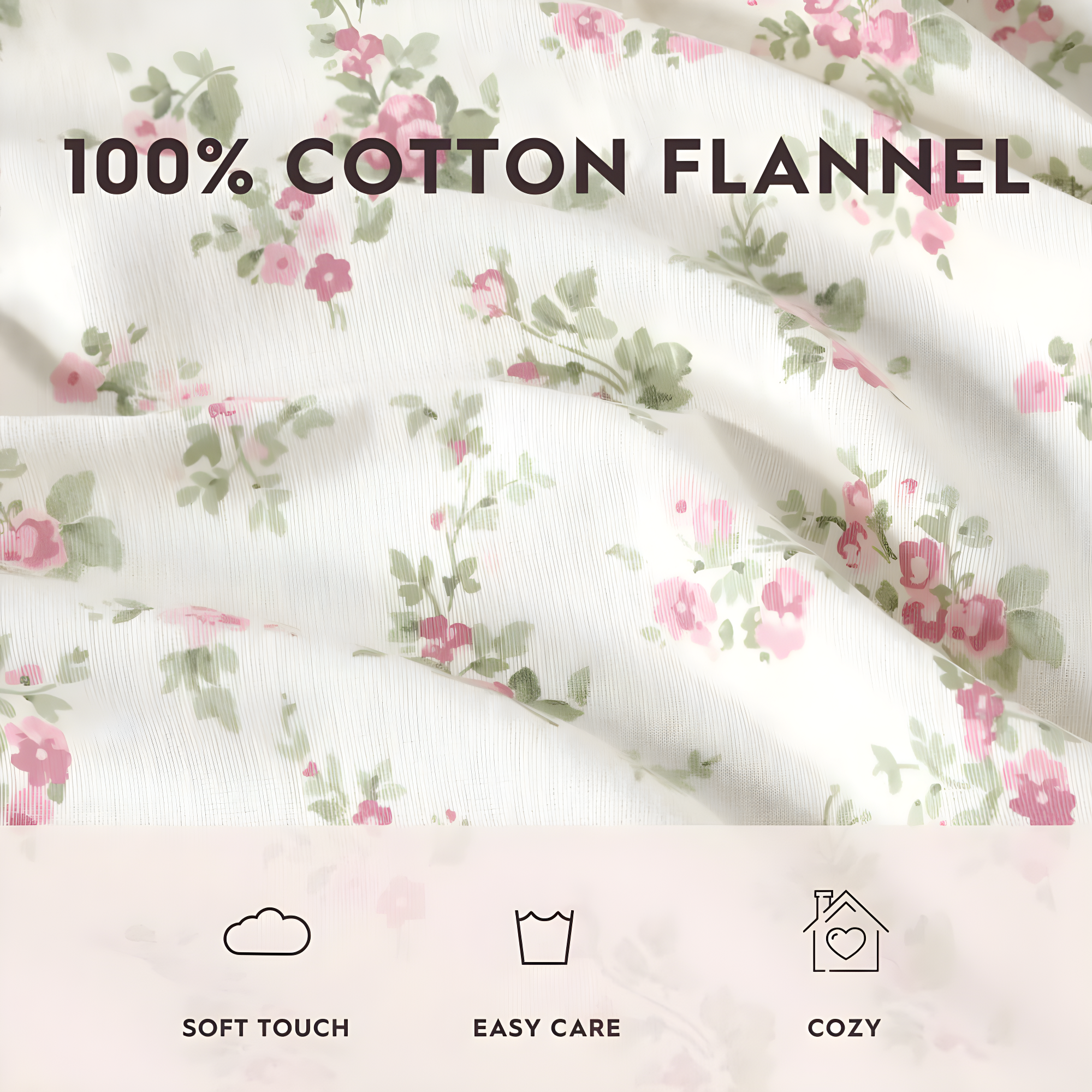 Laura Ashley Cotton Flannel Cozy Sheet Sets