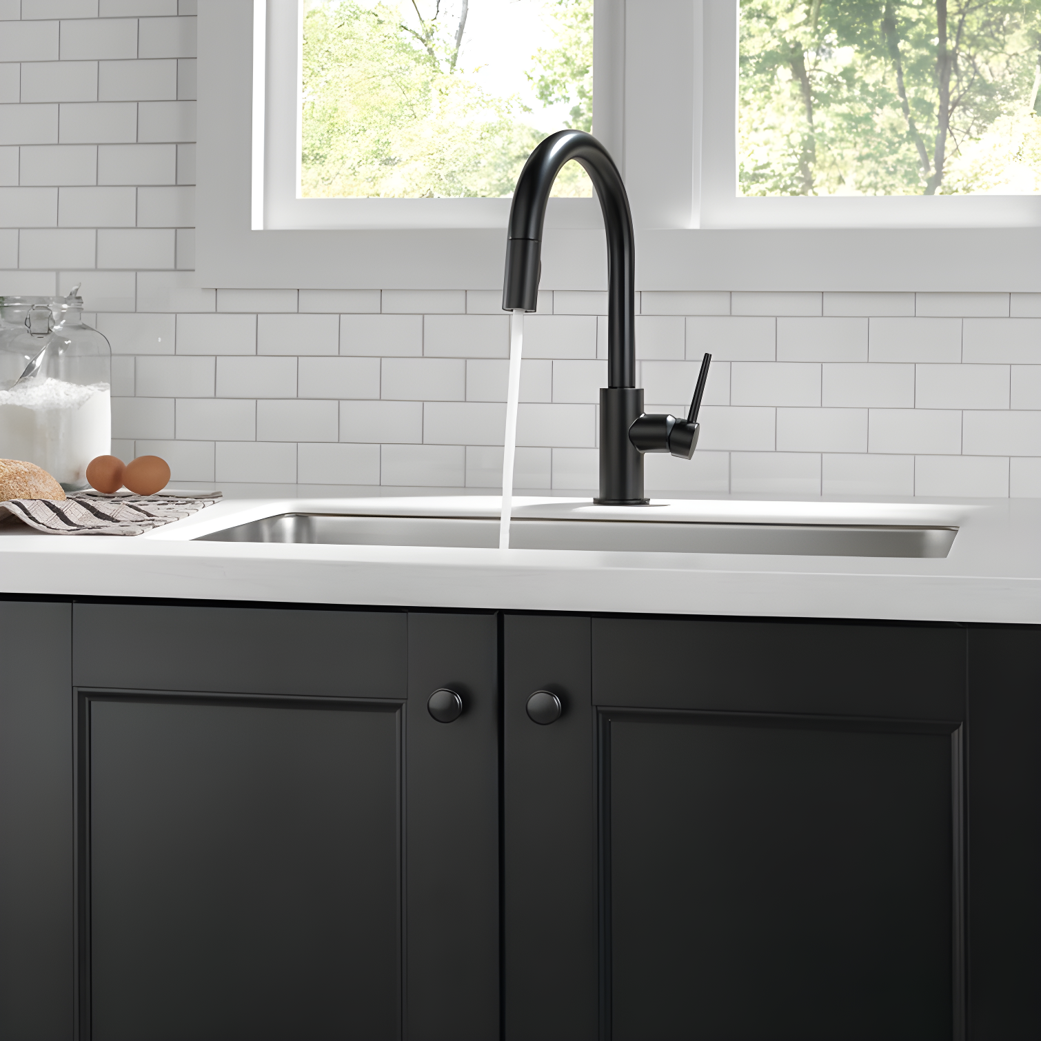 Trinsic Pull Down Sprayer Kitchen Sink Faucet, Single Handle Kitchen Faucet