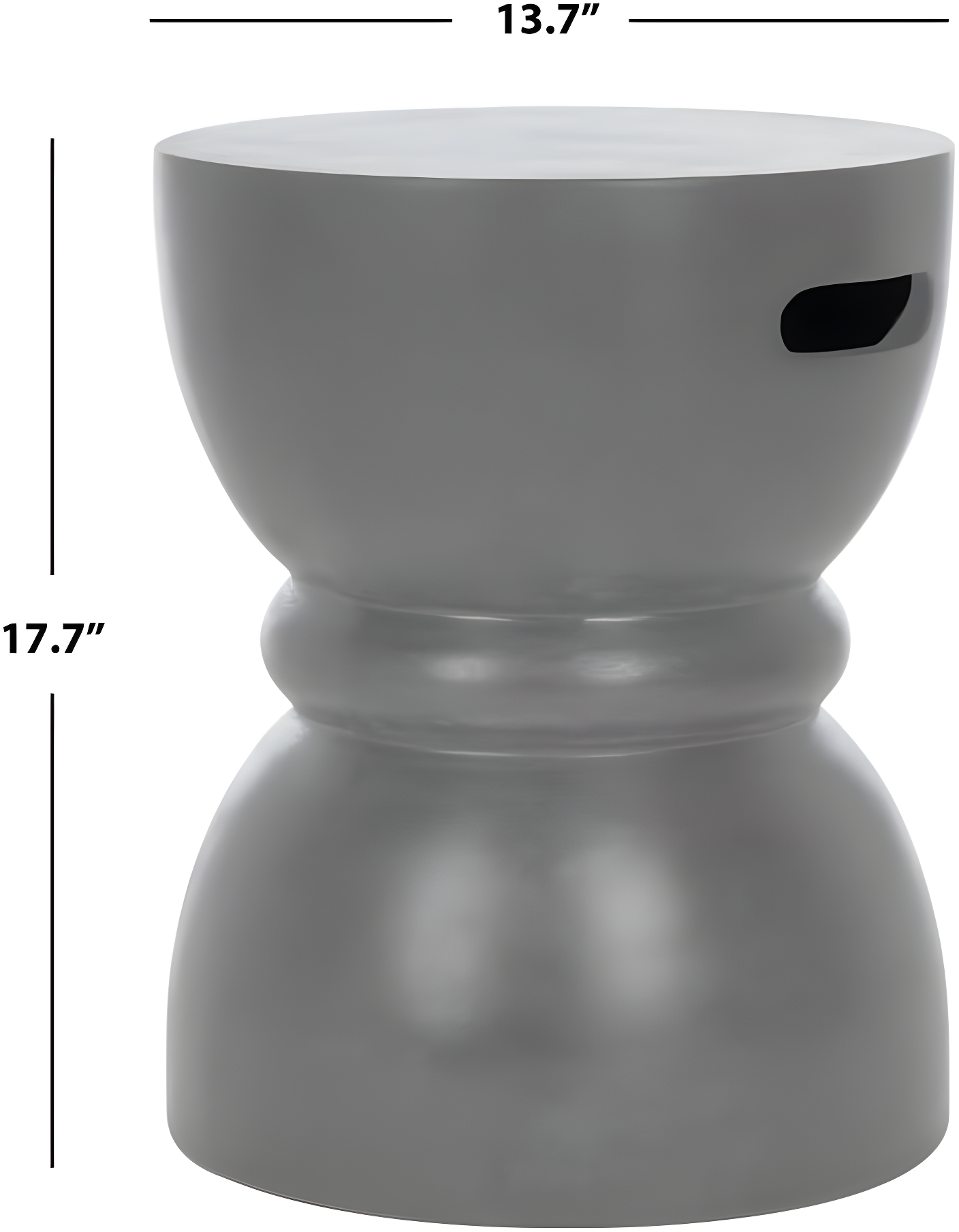 Haruki Accent Stool - Indoor/Outdoor - VNN1006 - Gray - Safavieh