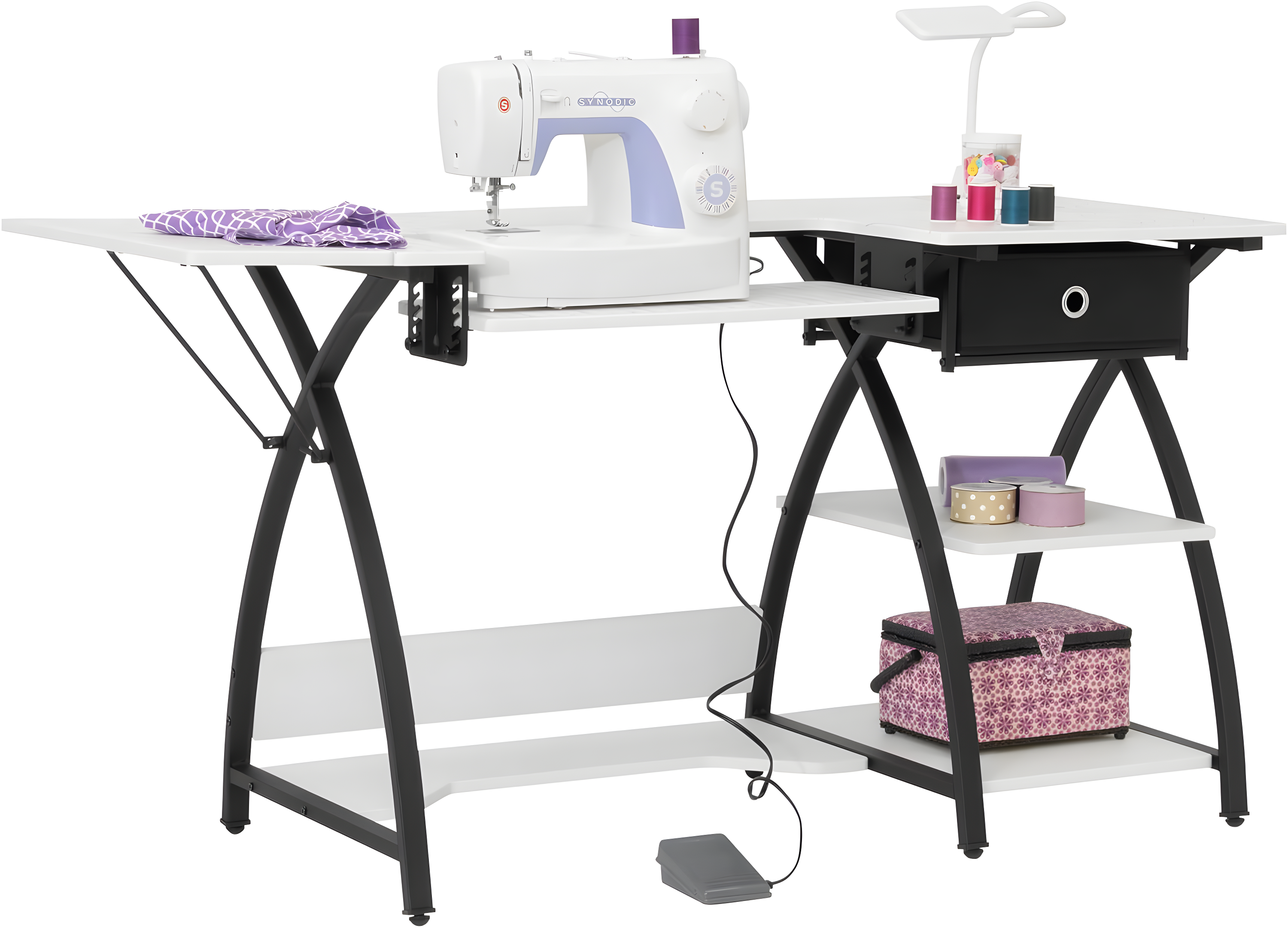 47.25'' x 23.5'' Sewing Table with Sewing Machine Platform
