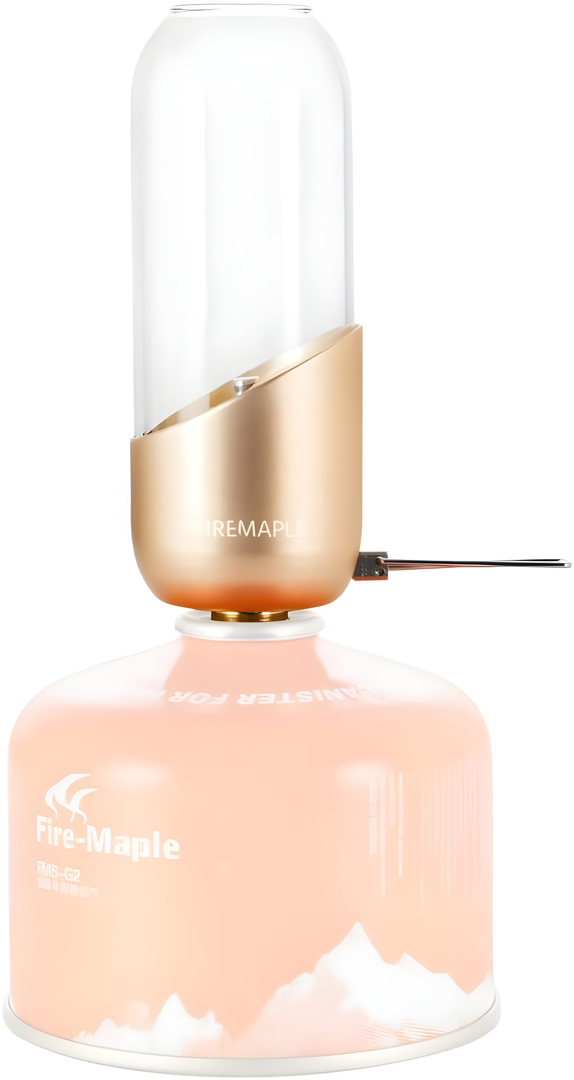 Fire-Maple Orange Glass and Metal Camping Lantern