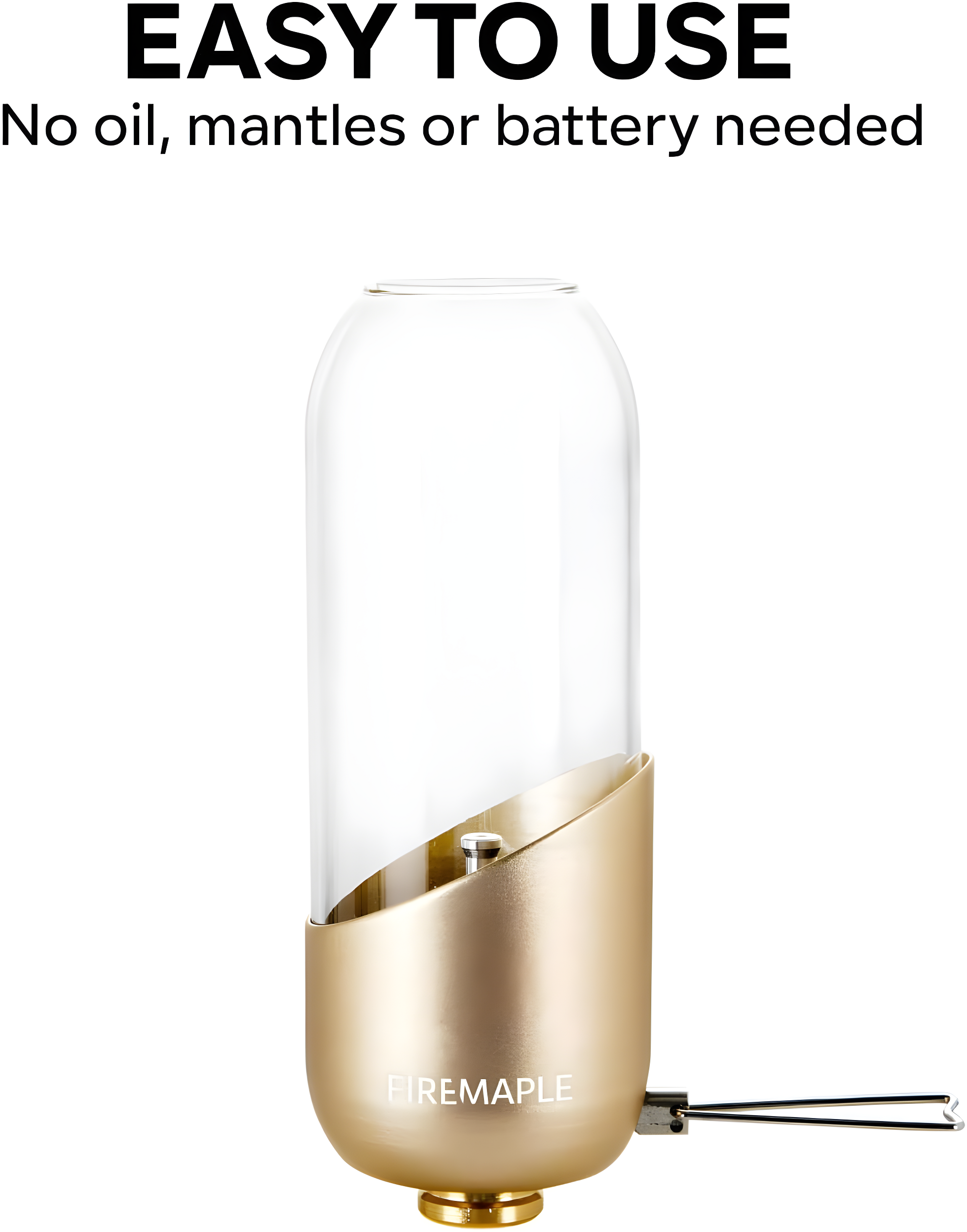 Fire-Maple Orange Glass and Metal Camping Lantern