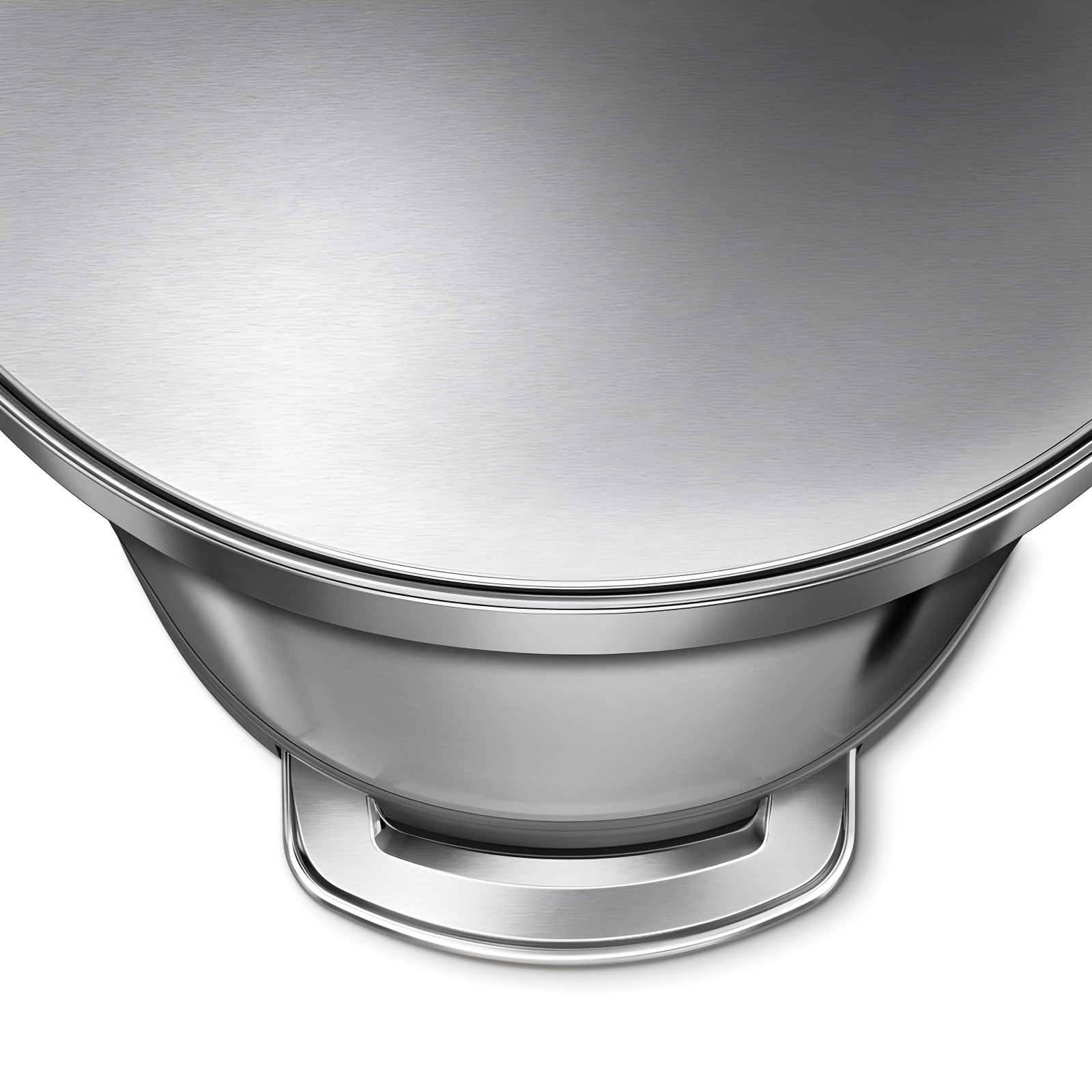 simplehuman Semi-Round Hands-Free Kitchen Step Trash Can with Soft-Close Lid