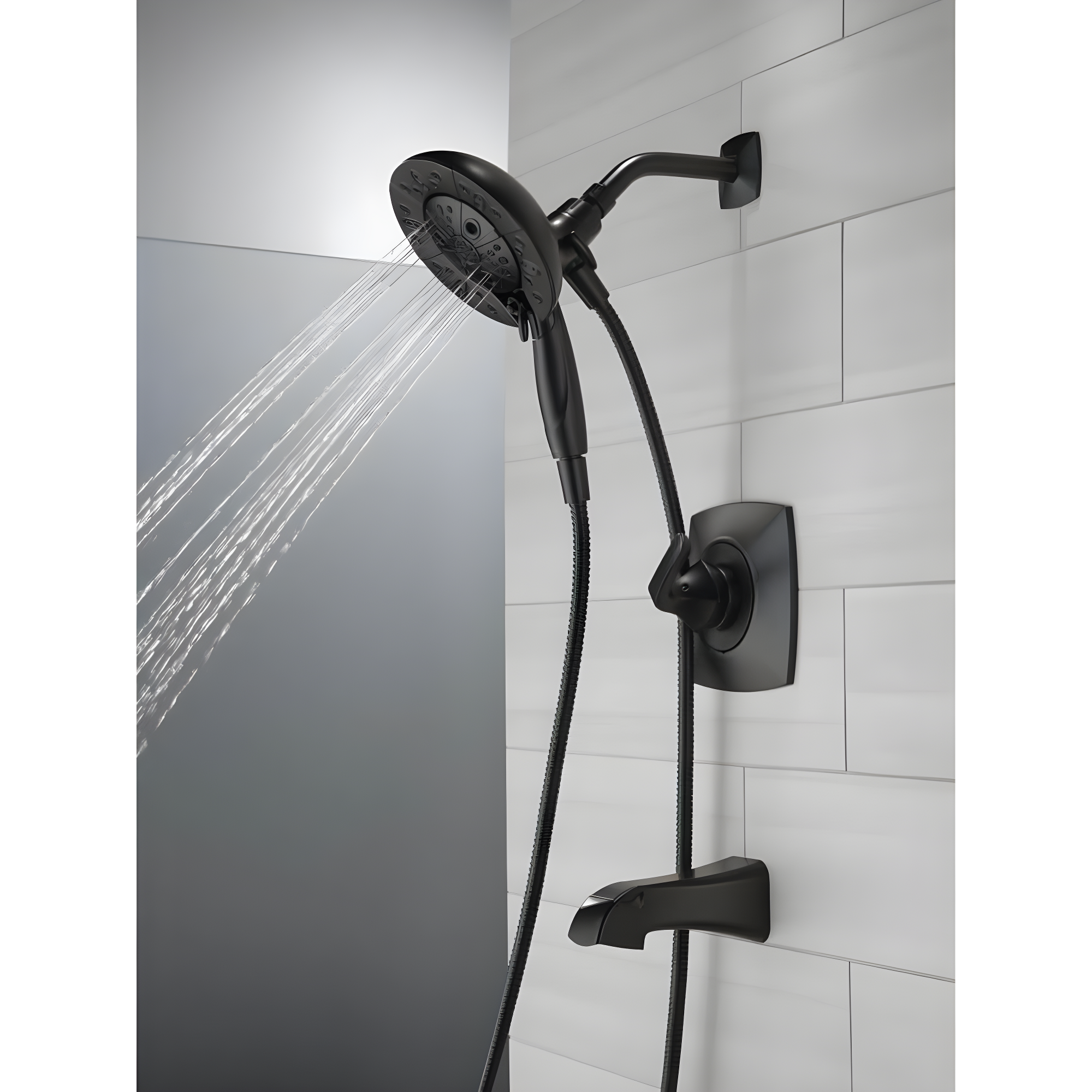 Vesna Single-Function Tub Shower Faucet Set, Shower Trim Kit with In2ition Shower Head and Valve