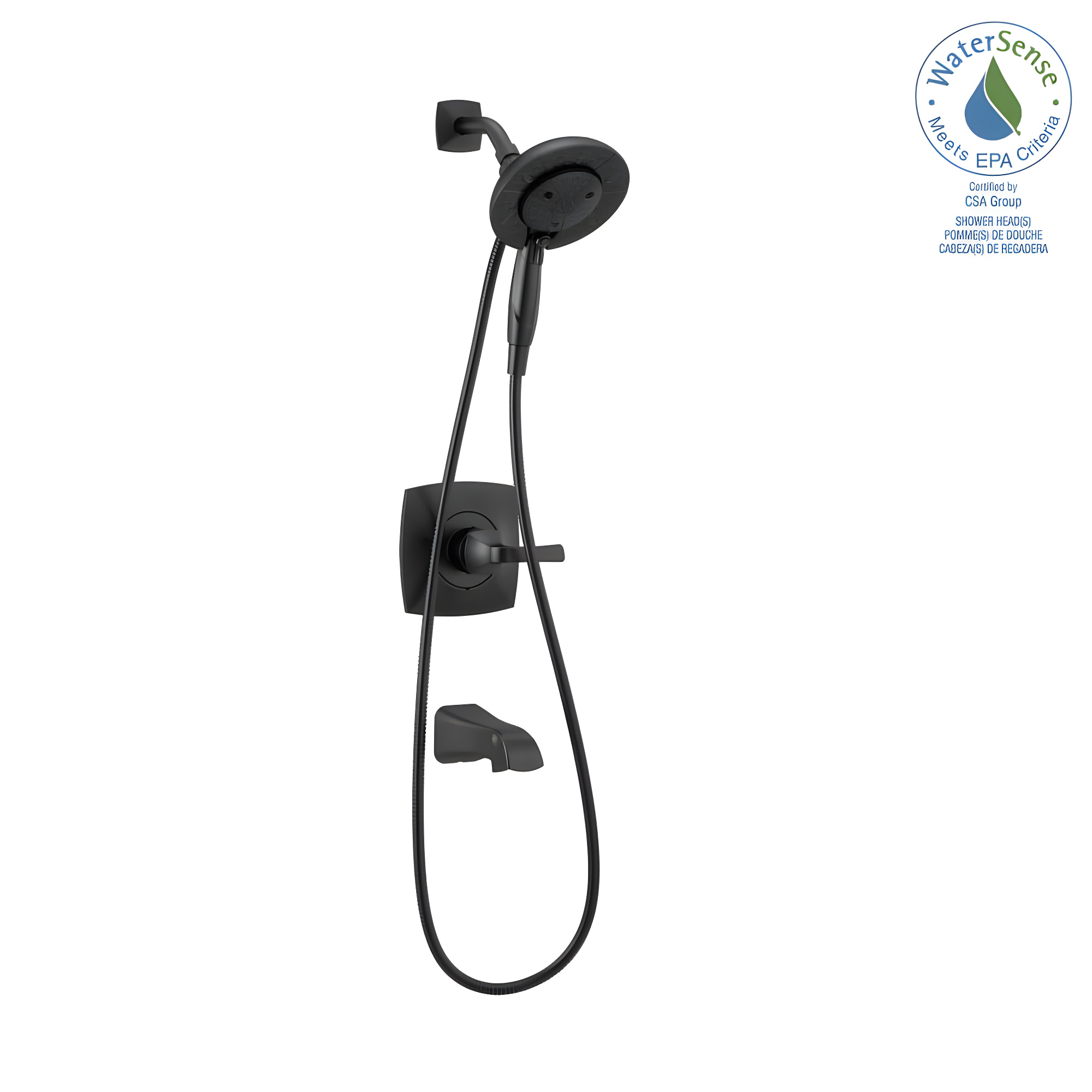 Vesna Single-Function Tub Shower Faucet Set, Shower Trim Kit with In2ition Shower Head and Valve