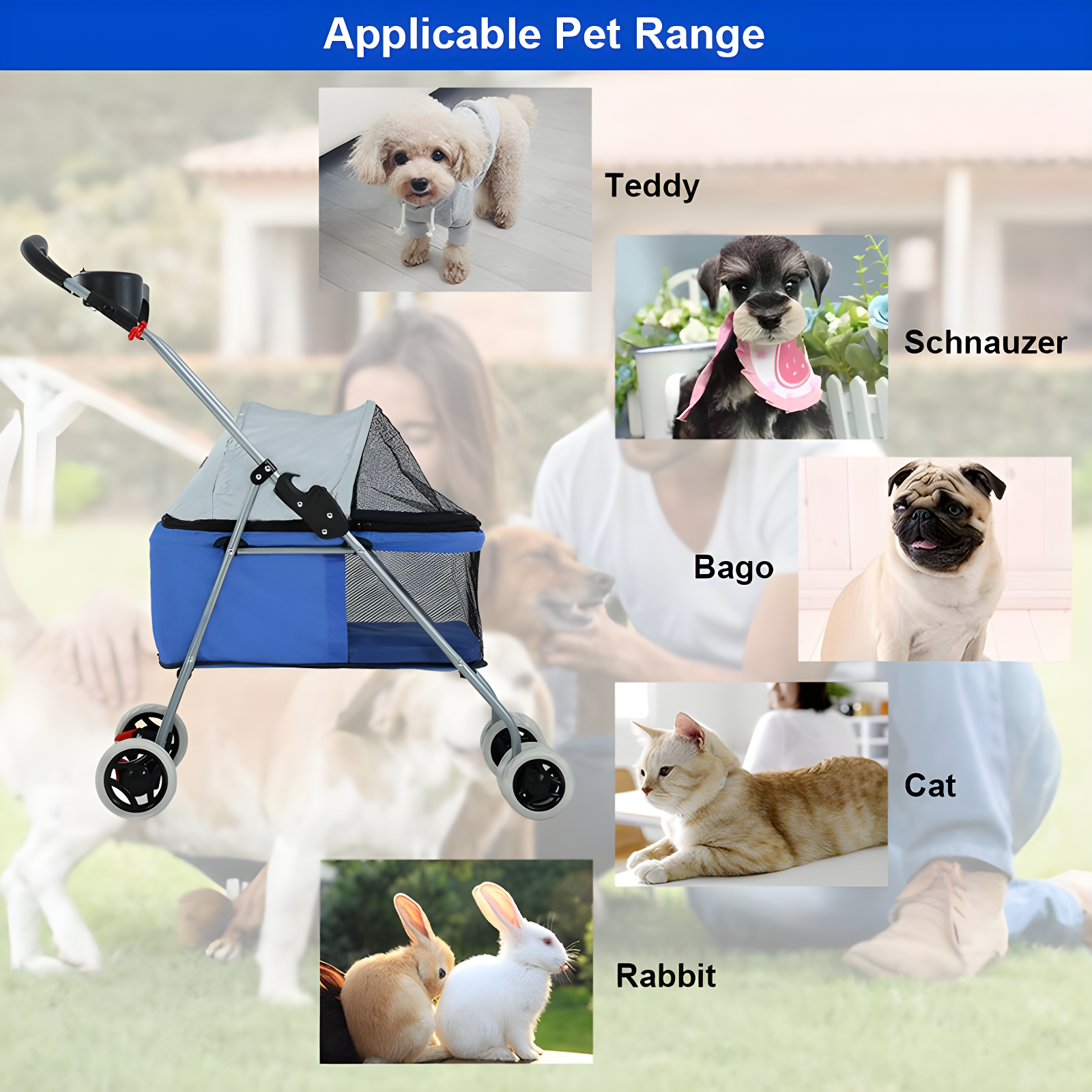 Foldable Pet Jogger Stroller