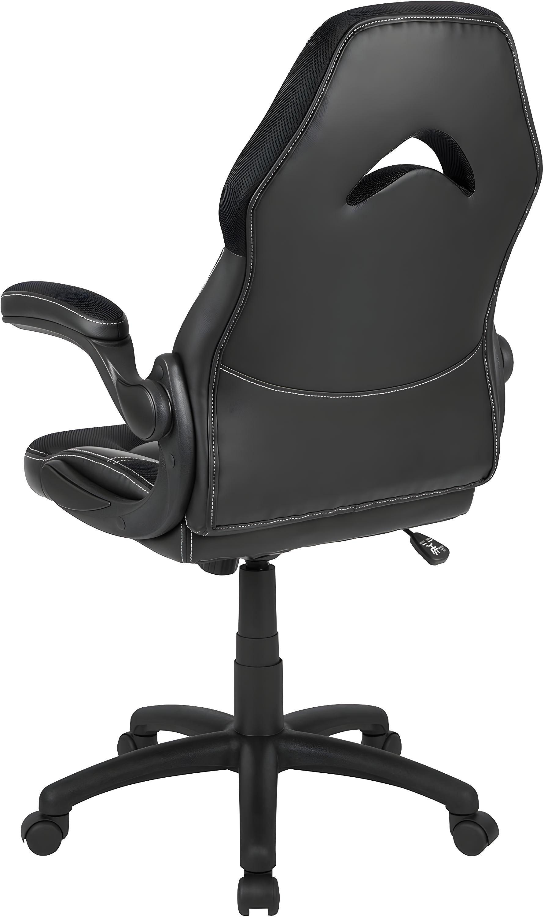Flash Furniture X10 Gaming Chair, Racing Style Ergonomic Office Chair, Height Adjustable Swivel Computer Chair with Flip-Up Arms, Black LeatherSoft
