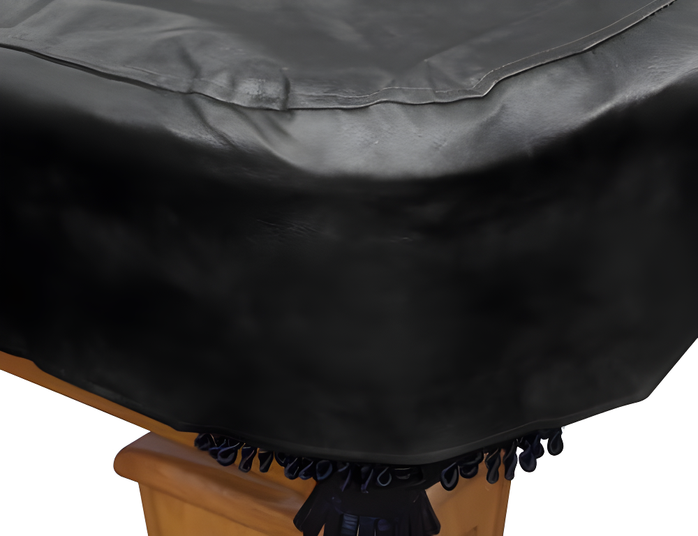 Black 8' Heavy Duty Leatherette Pool Table Cover - 8 Foot Billiard Table Cover